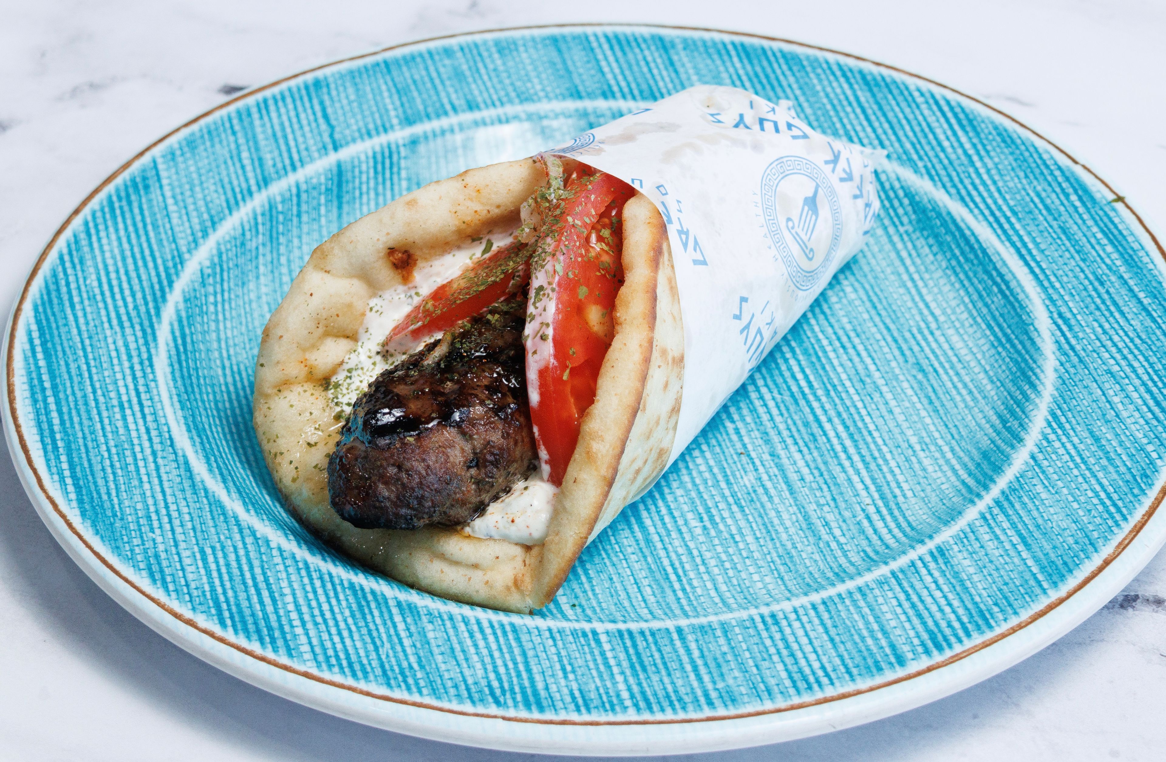 BEEF & LAMB KABAB OLD FASHION PITA.