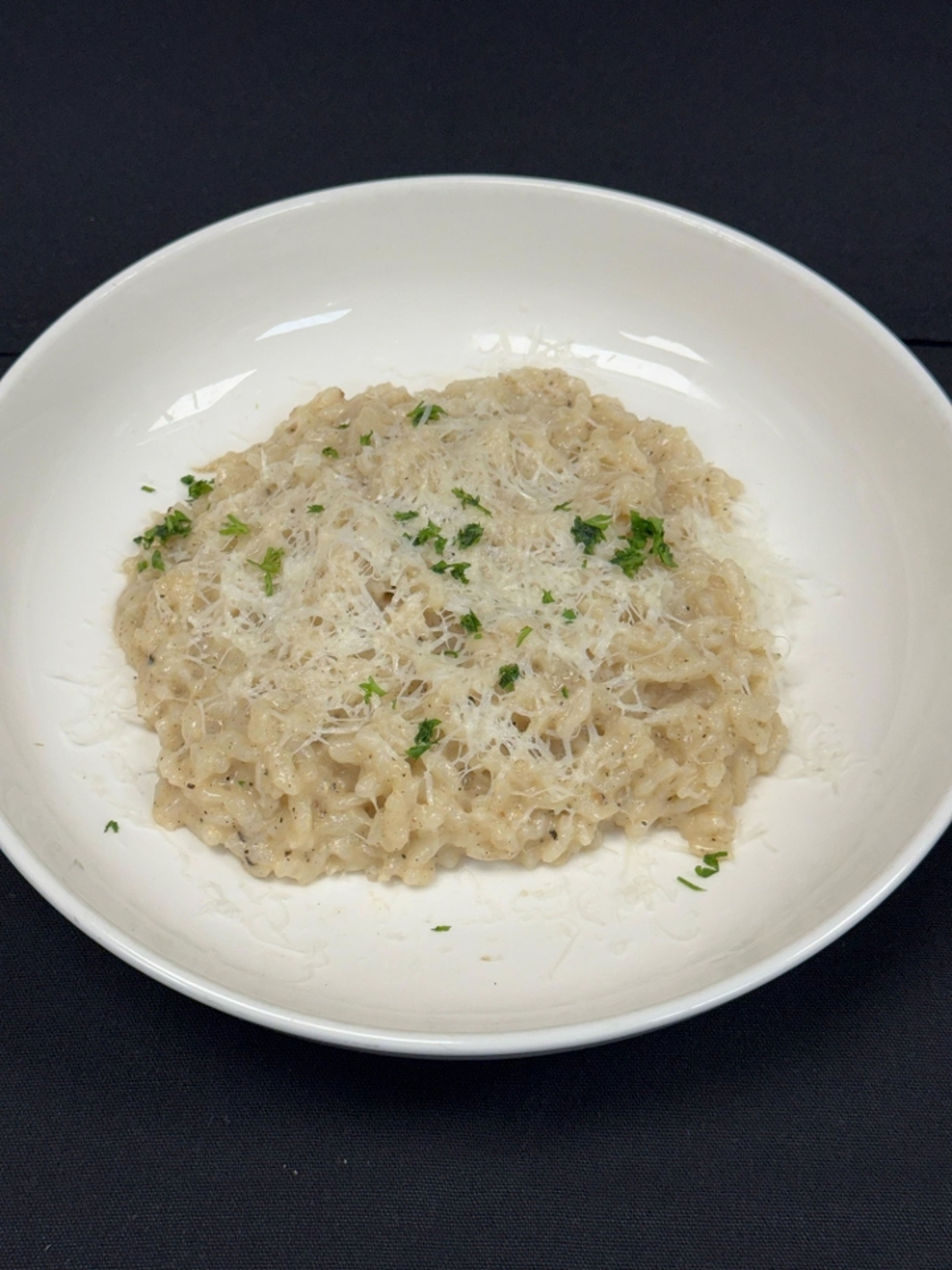 Risotto cacio pepe.