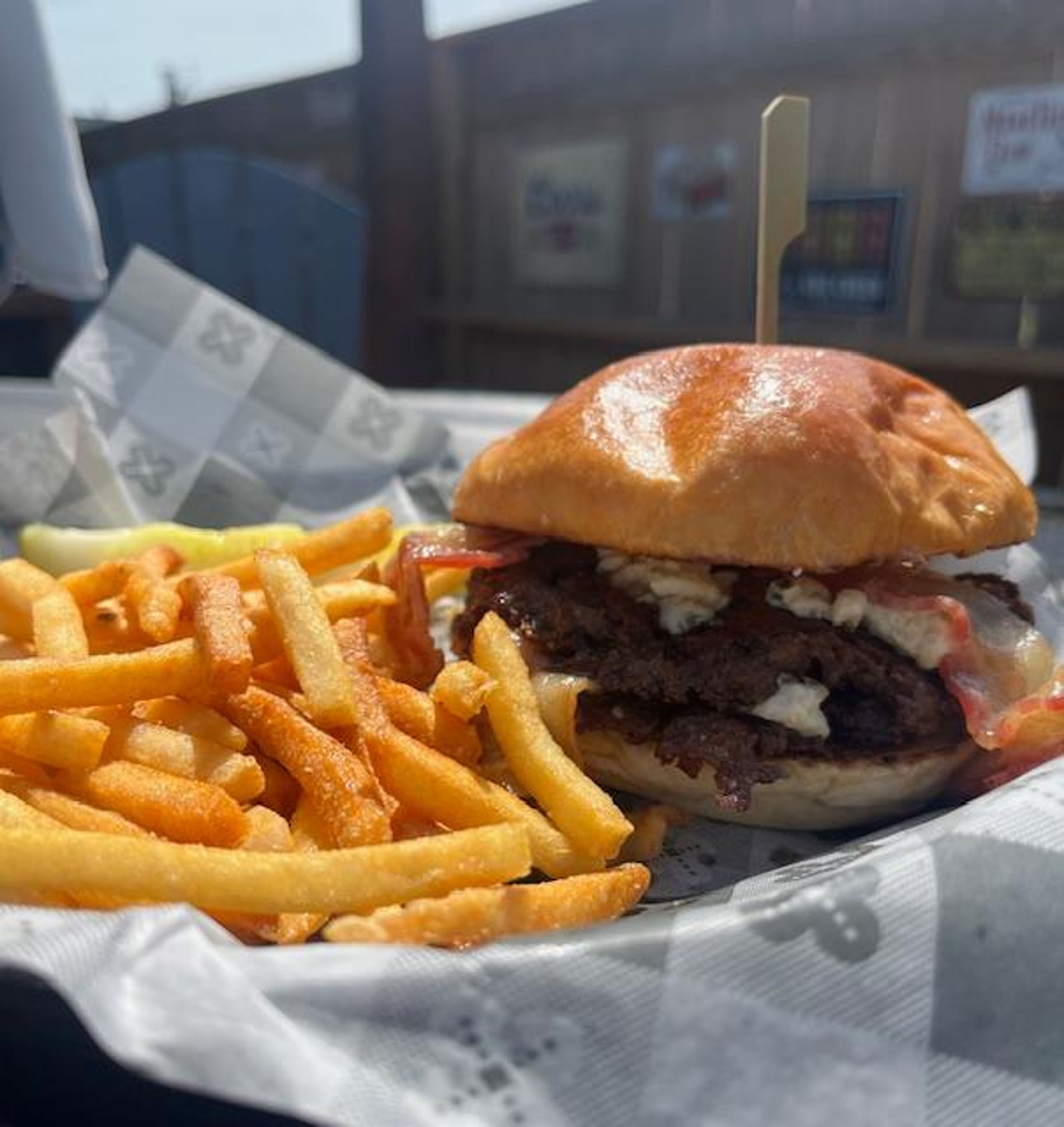 Black and Bleu Burger.