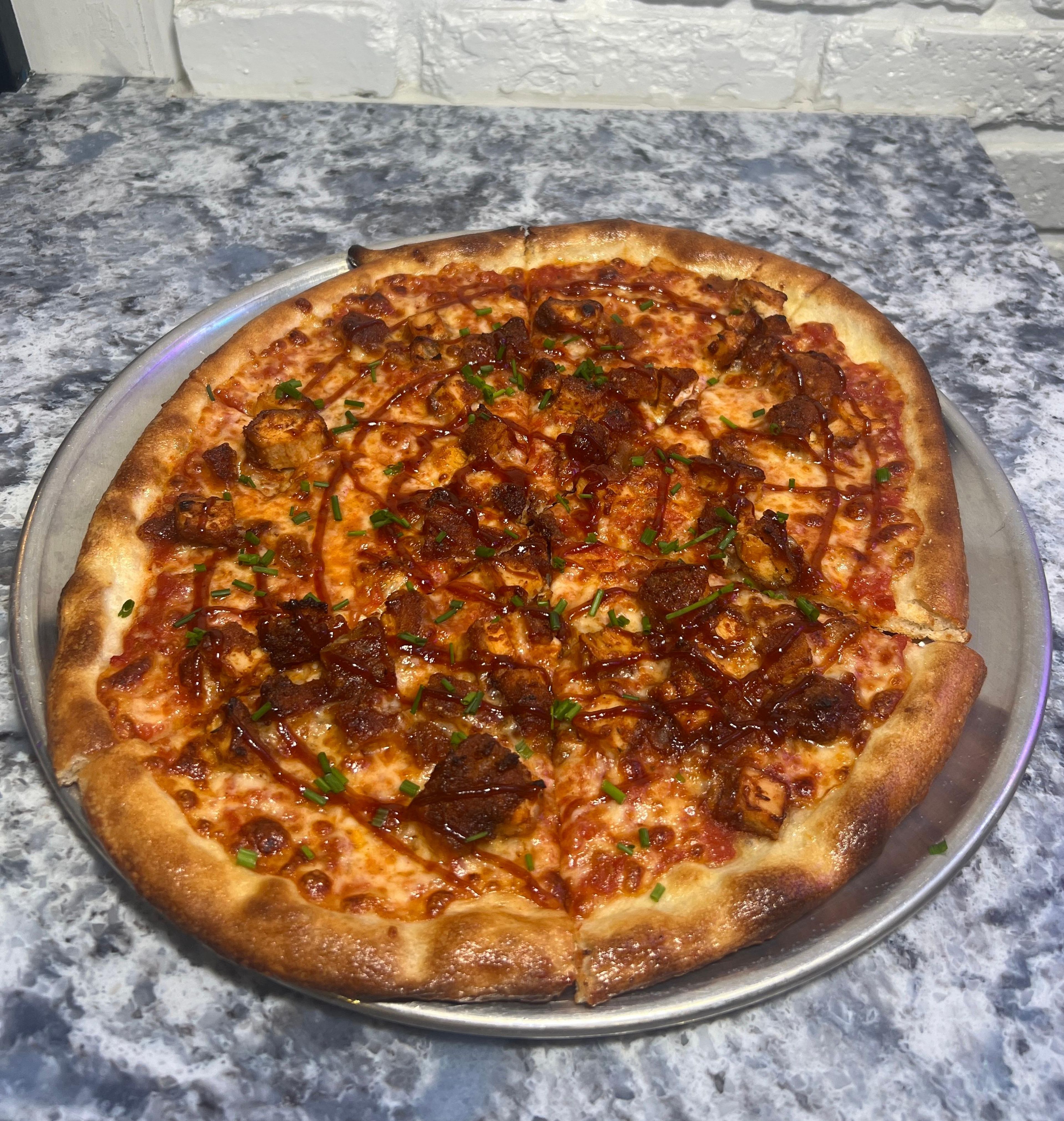 12" BBQ Chicken Pizza.