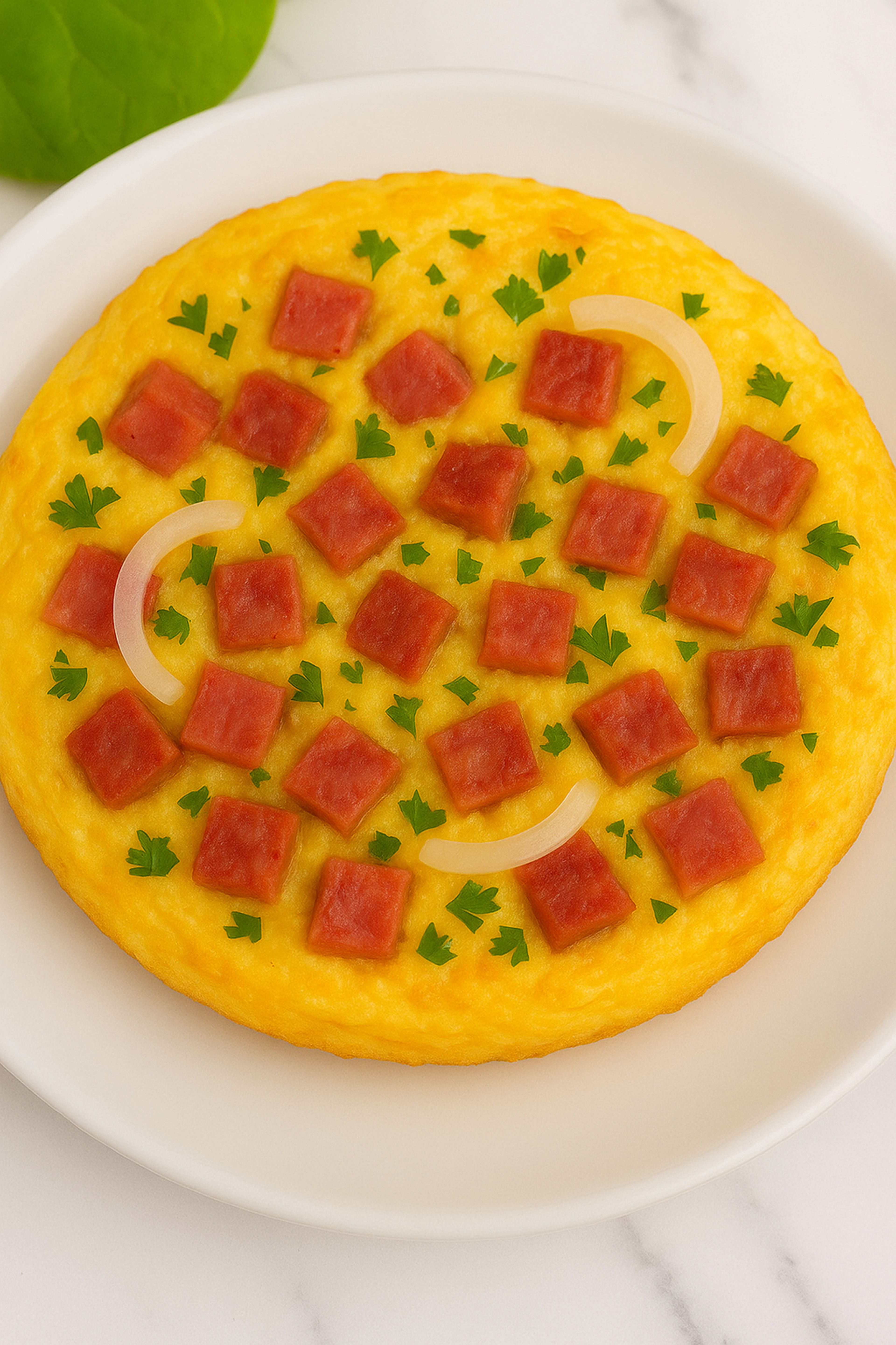 Salami Omelette Breakfast.