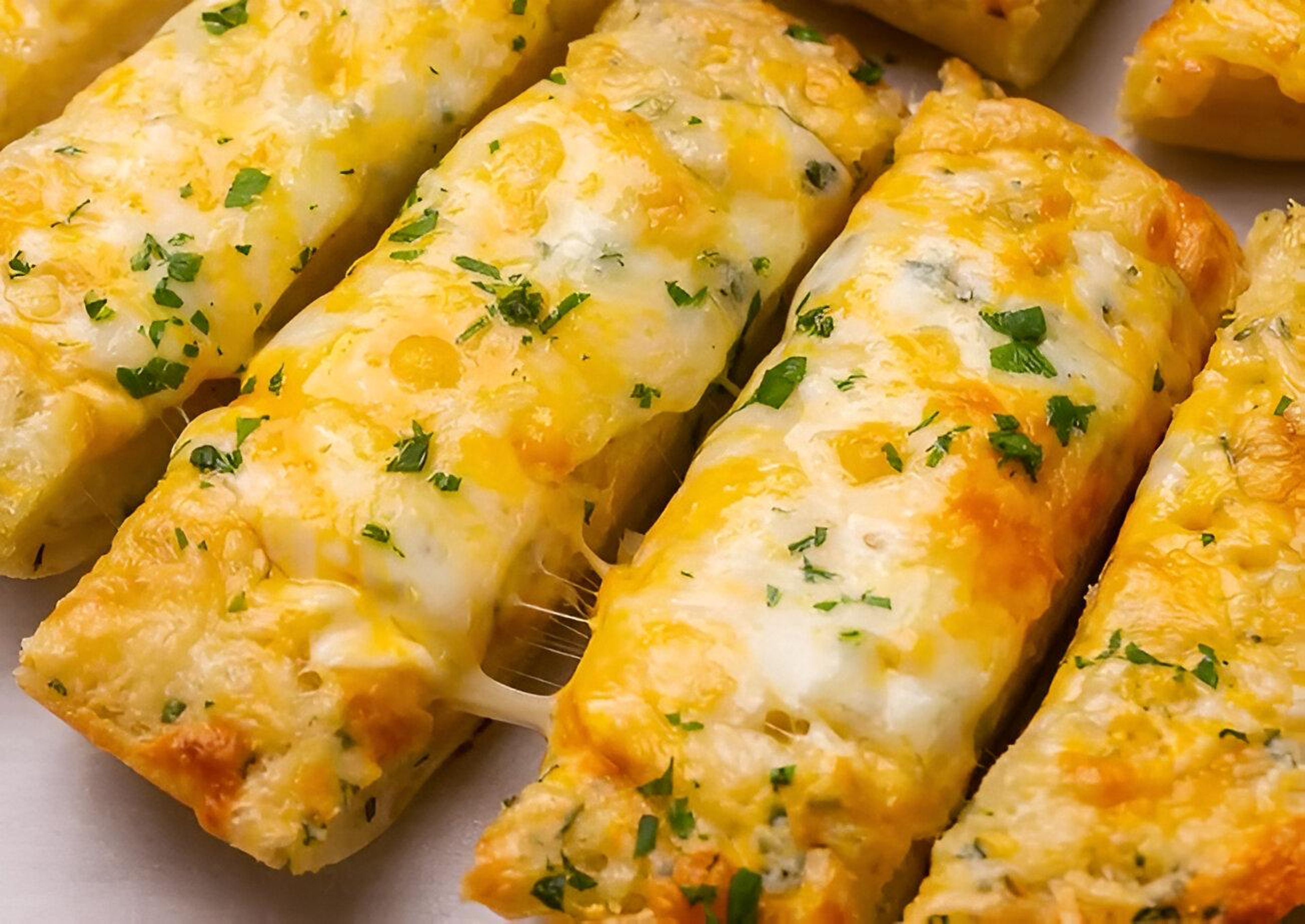 Cheesy garlic bread.
