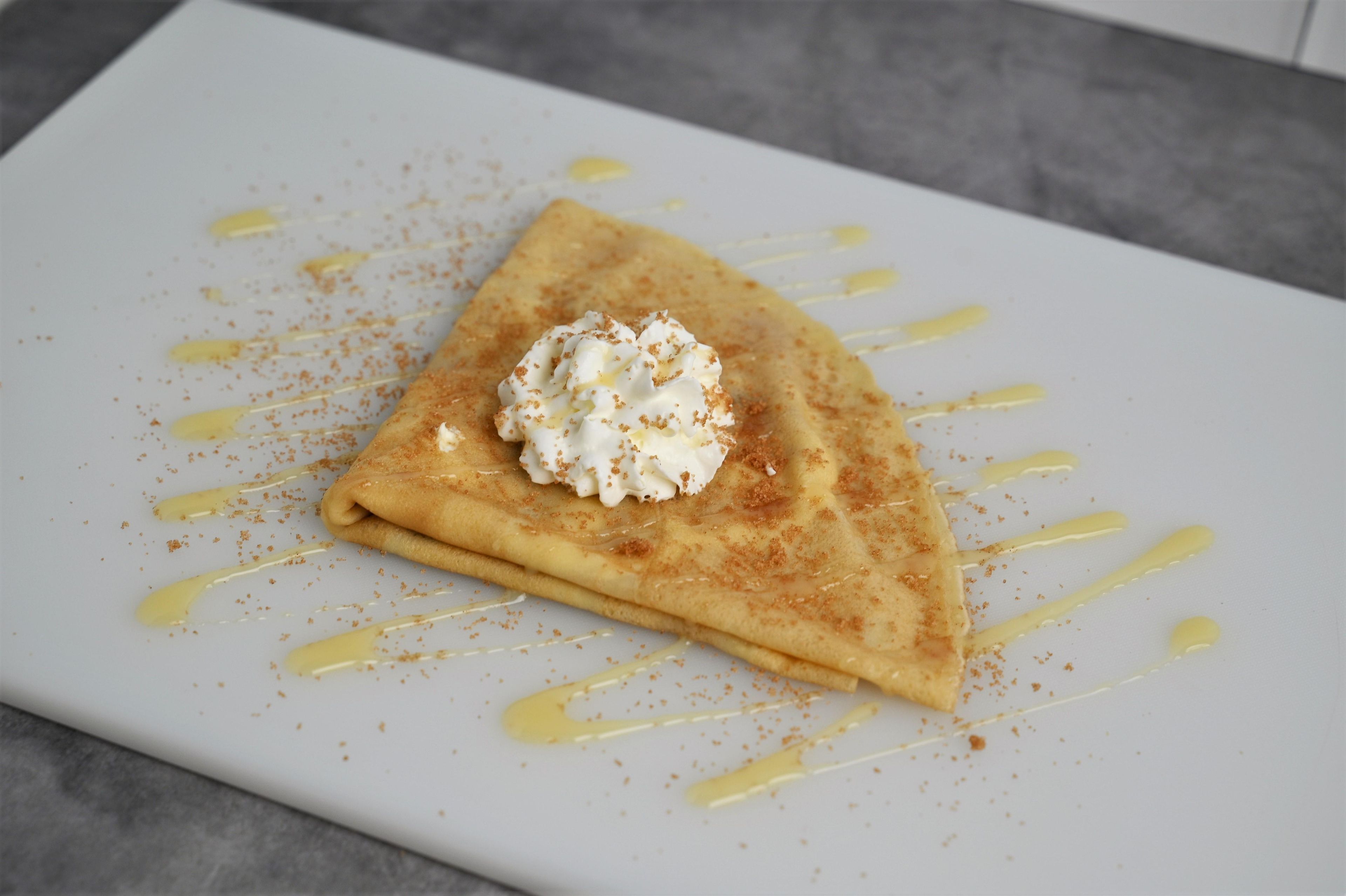 Cinnamon Swirl Crepe.