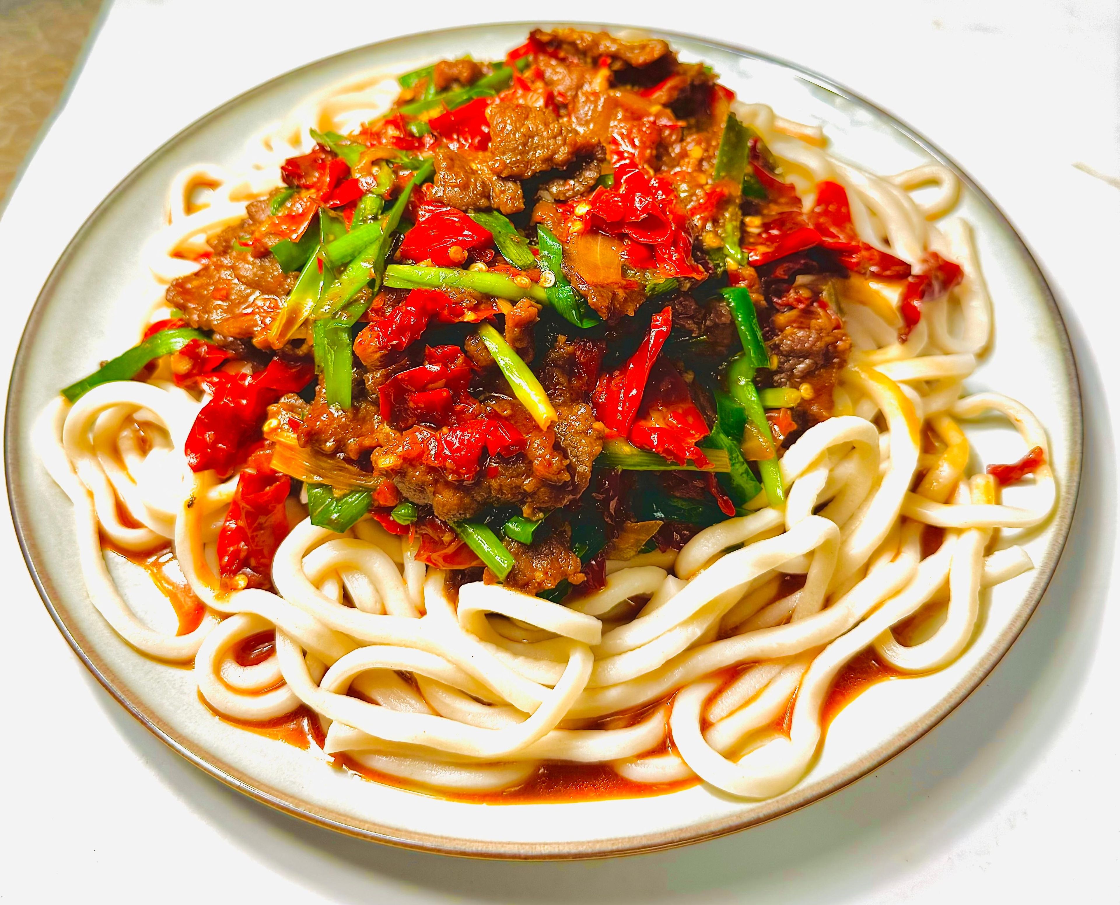 Special Chili Laghman 辣皮子拌面 🌶️.