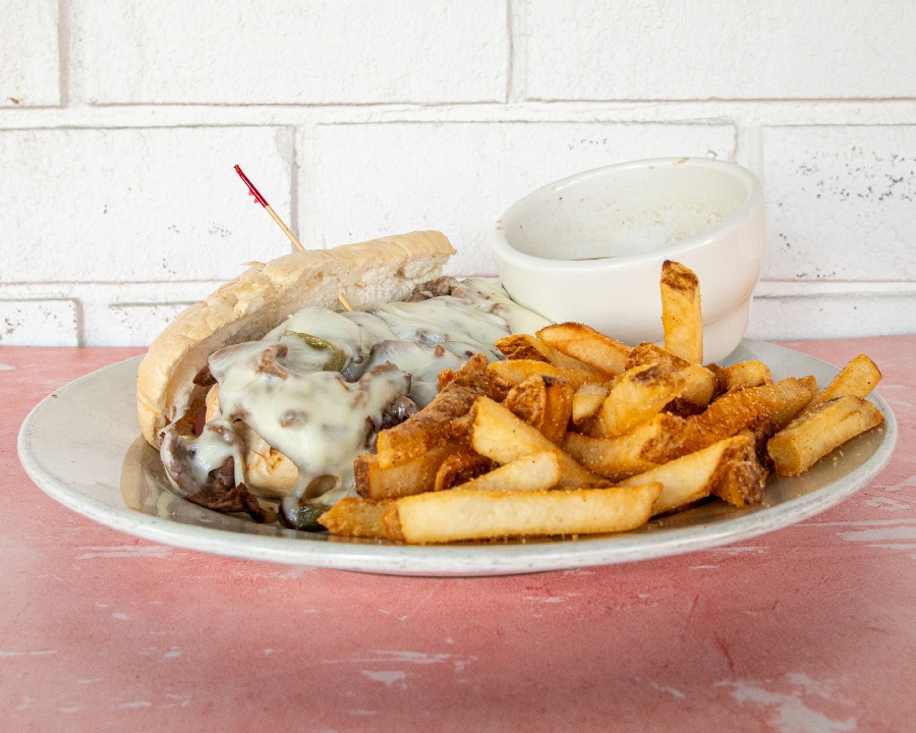 L Steak Sandwich & Fries.