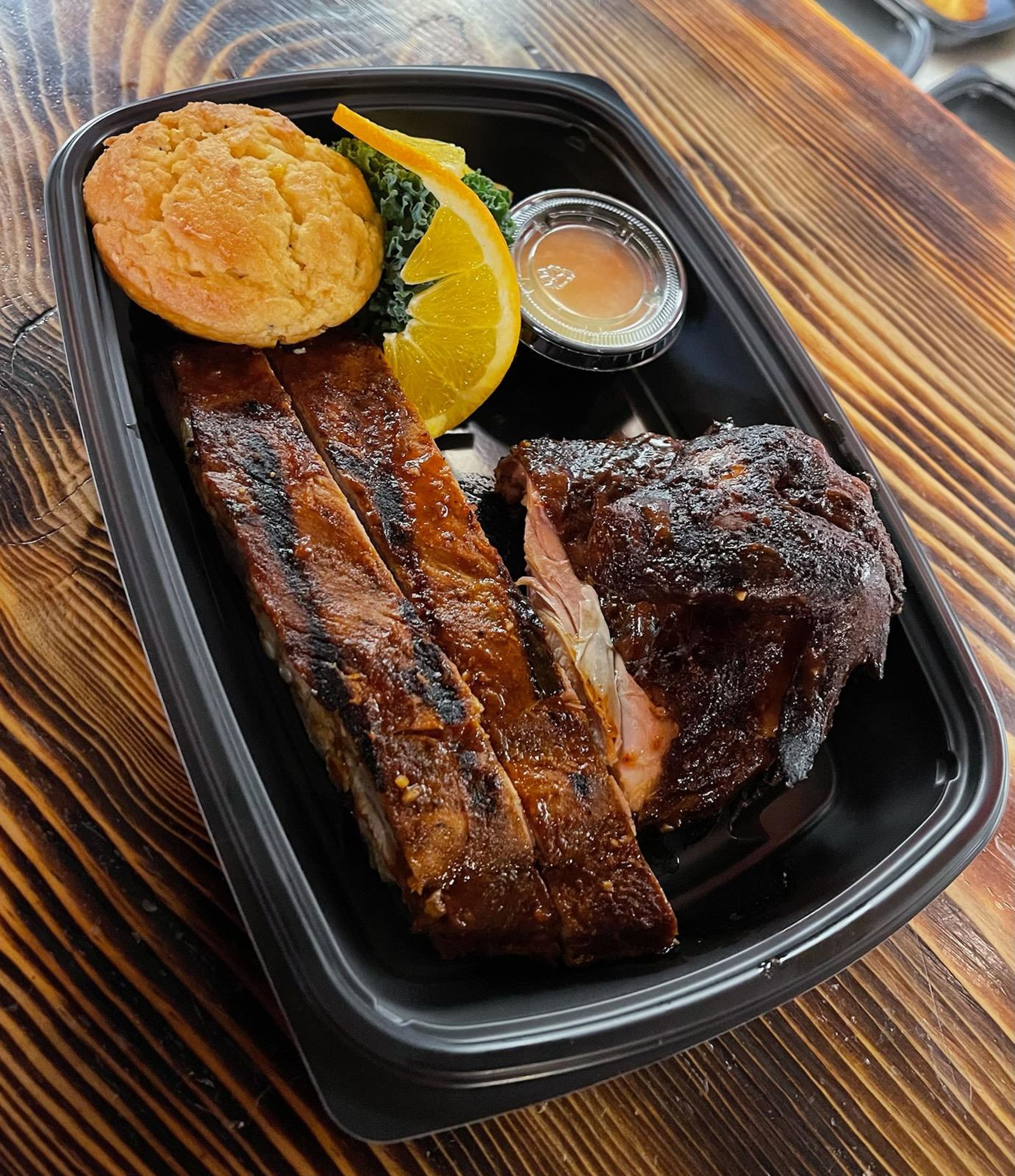 2 Pork Ribs & Quarter Chicken.