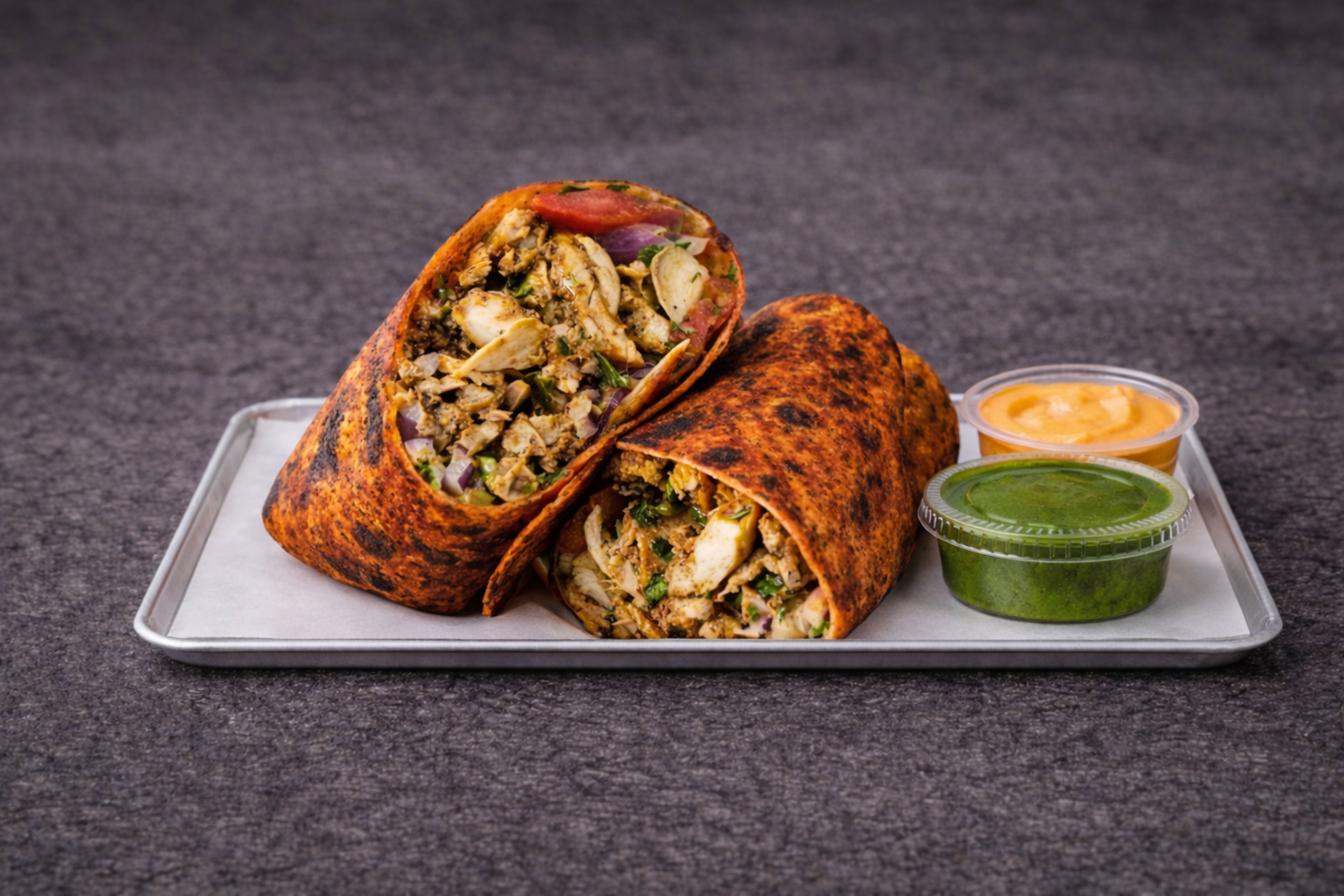 Akhis Chicken Shawarma Wrap.