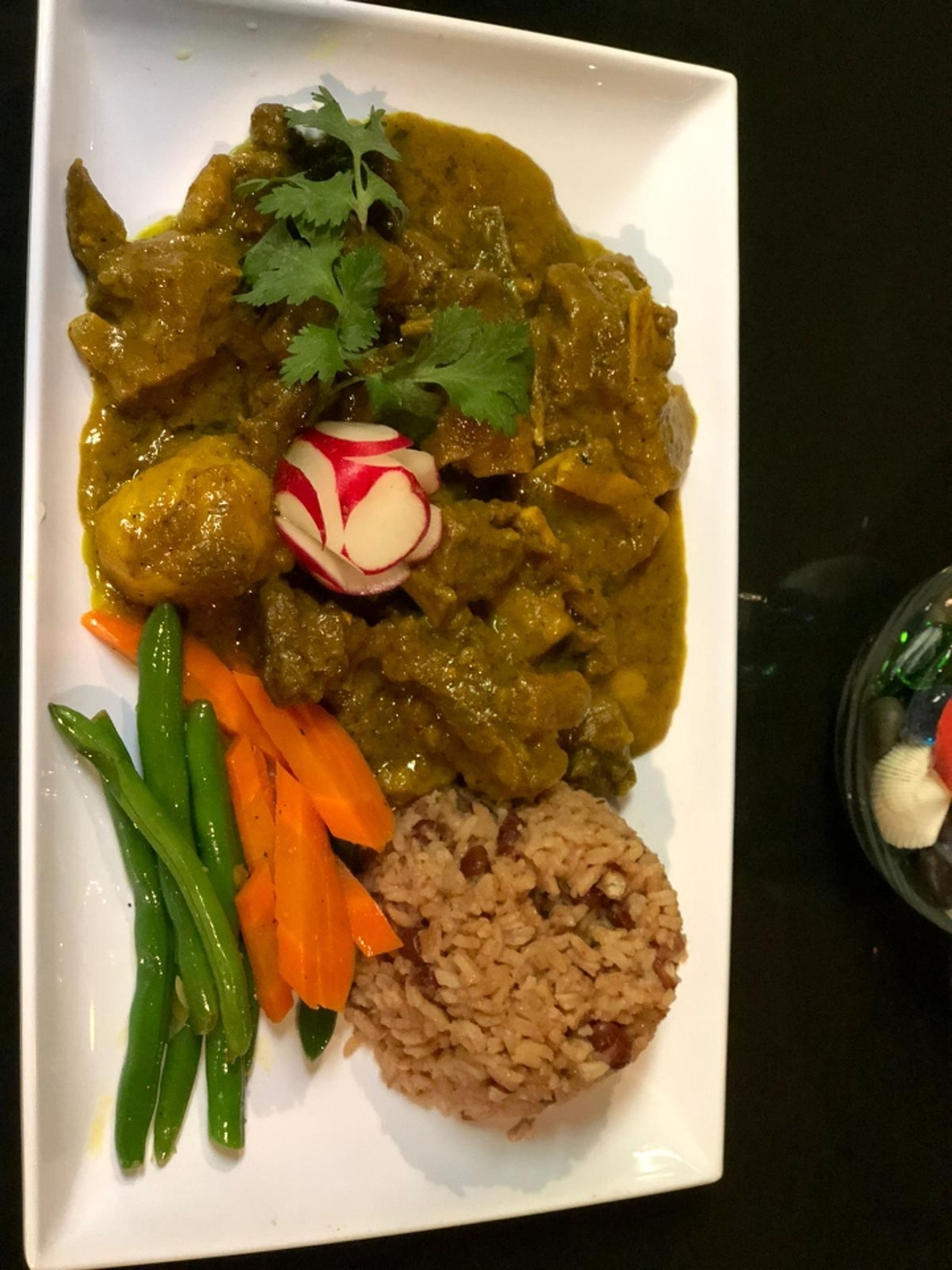 Curried goat med.