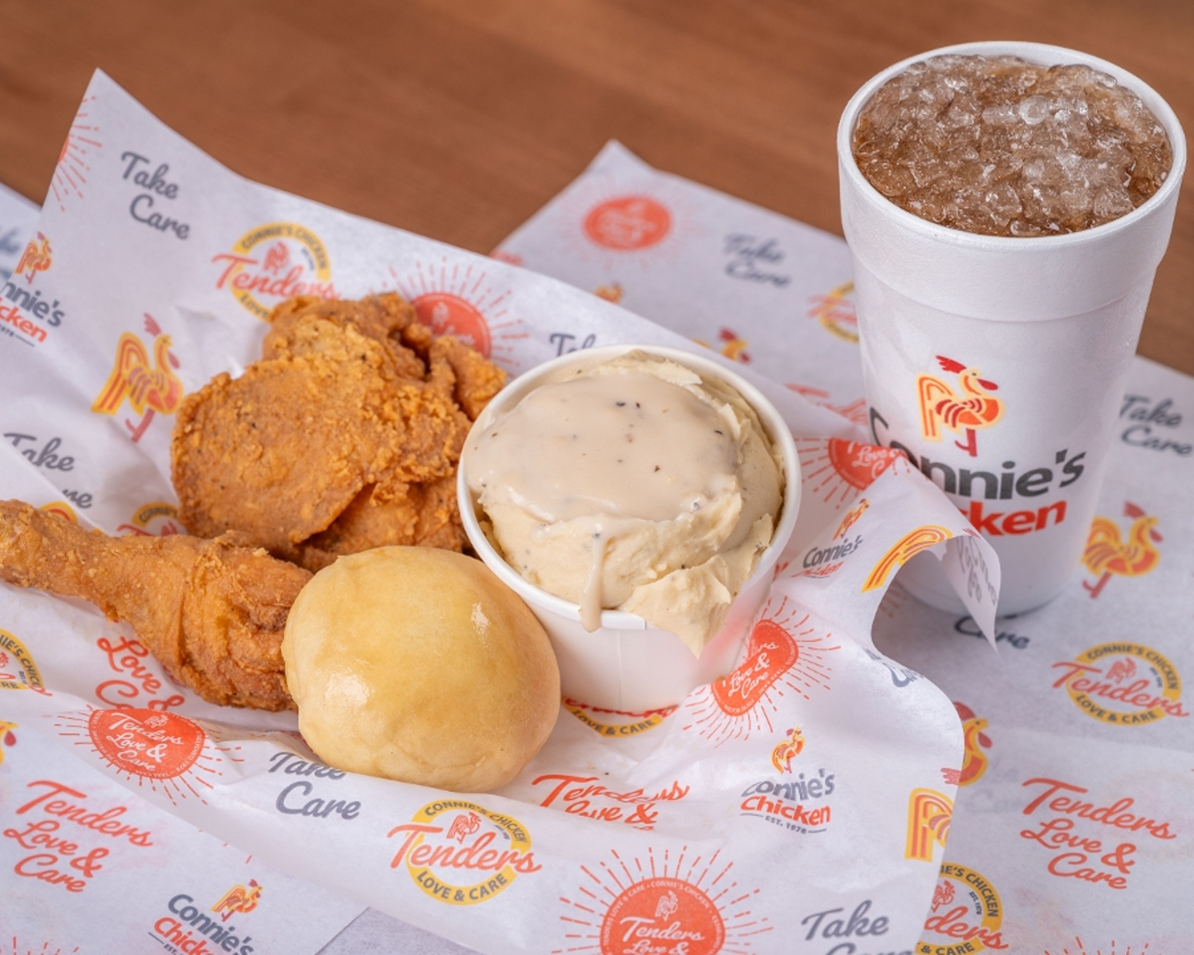 # 3 (2 pc) Bone in Chicken Combo.