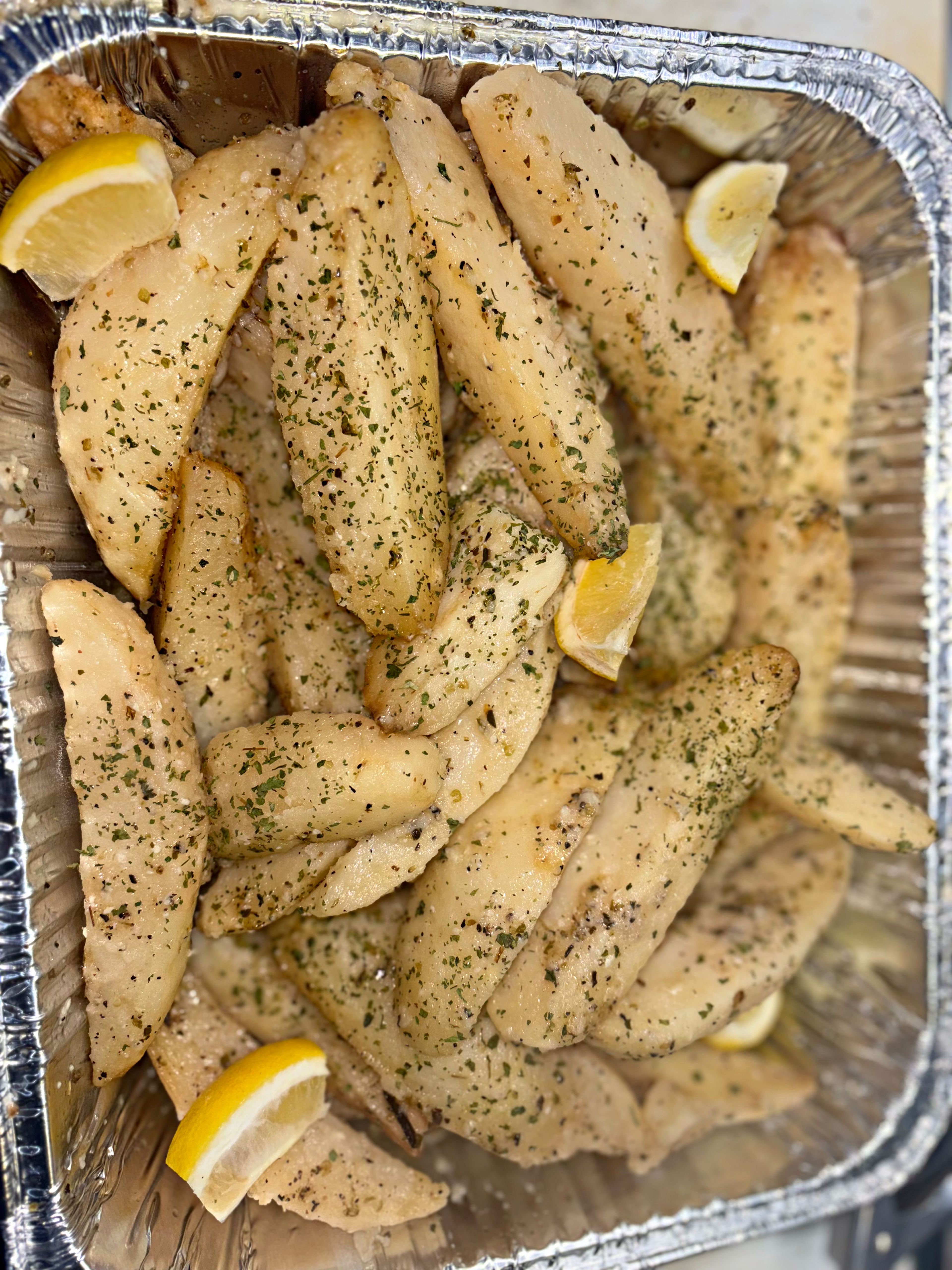 GREEK LEMON OVEN ROASTED POTATOES.