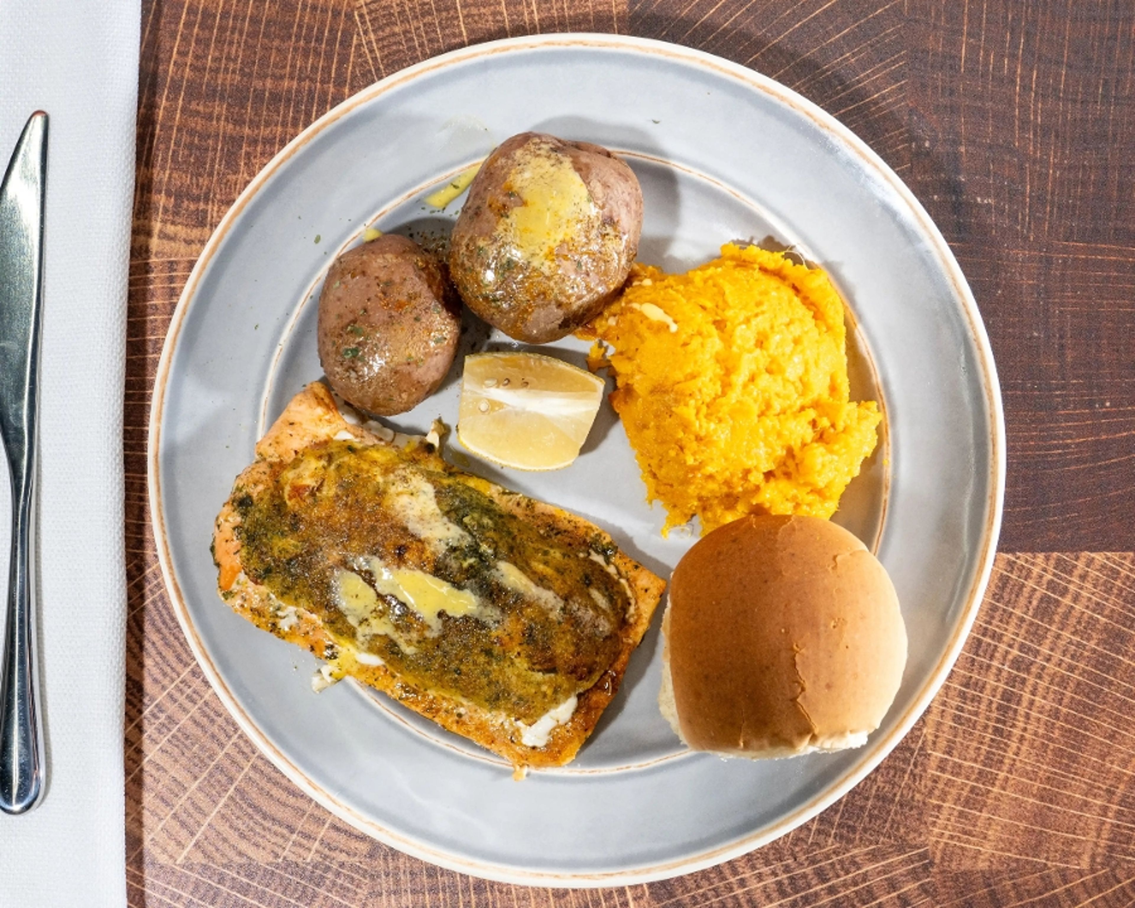 Stuffed Salmon platter.