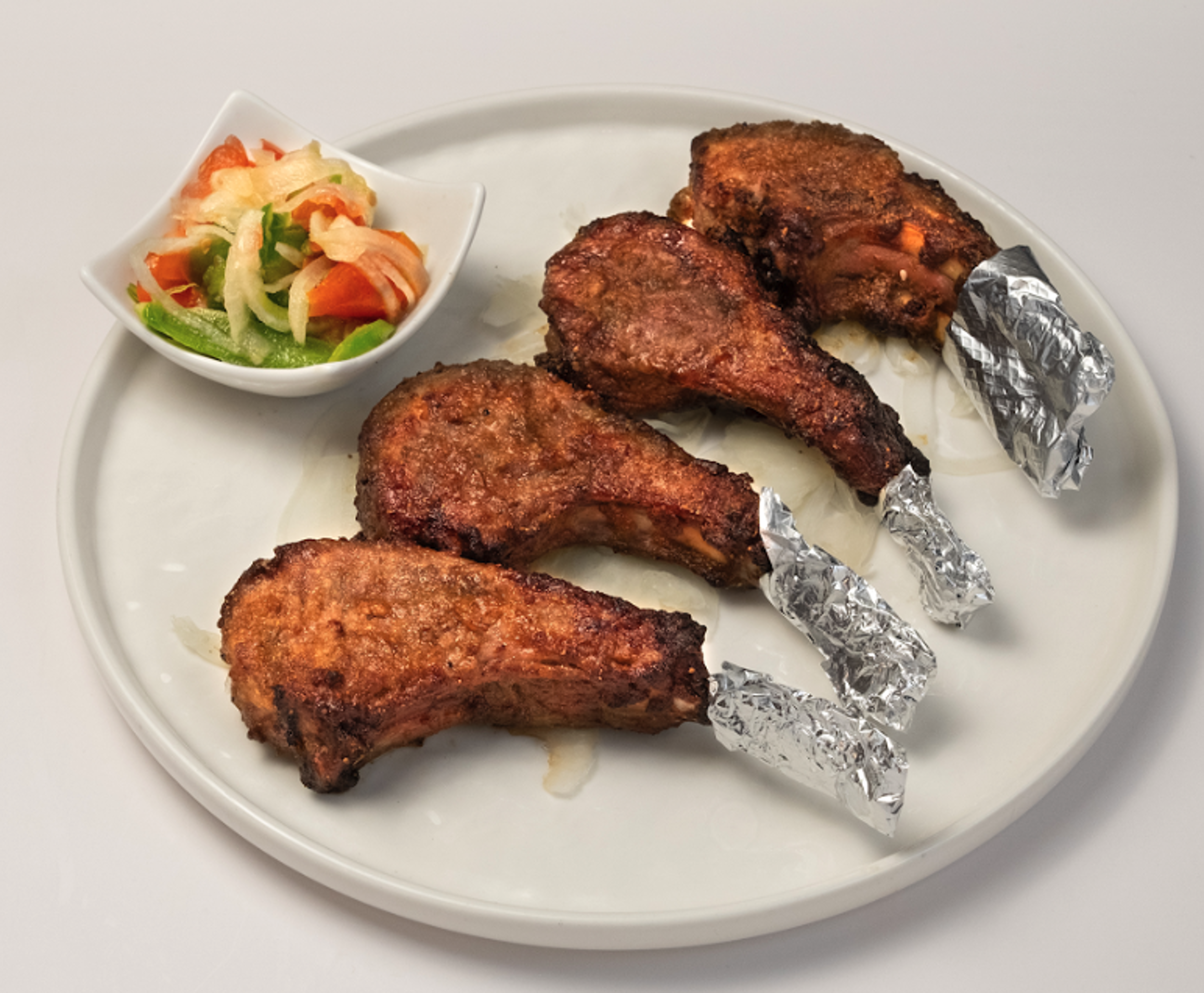 French-style Roasted Lamb Chops with Salads 法式烤羊排配沙拉.