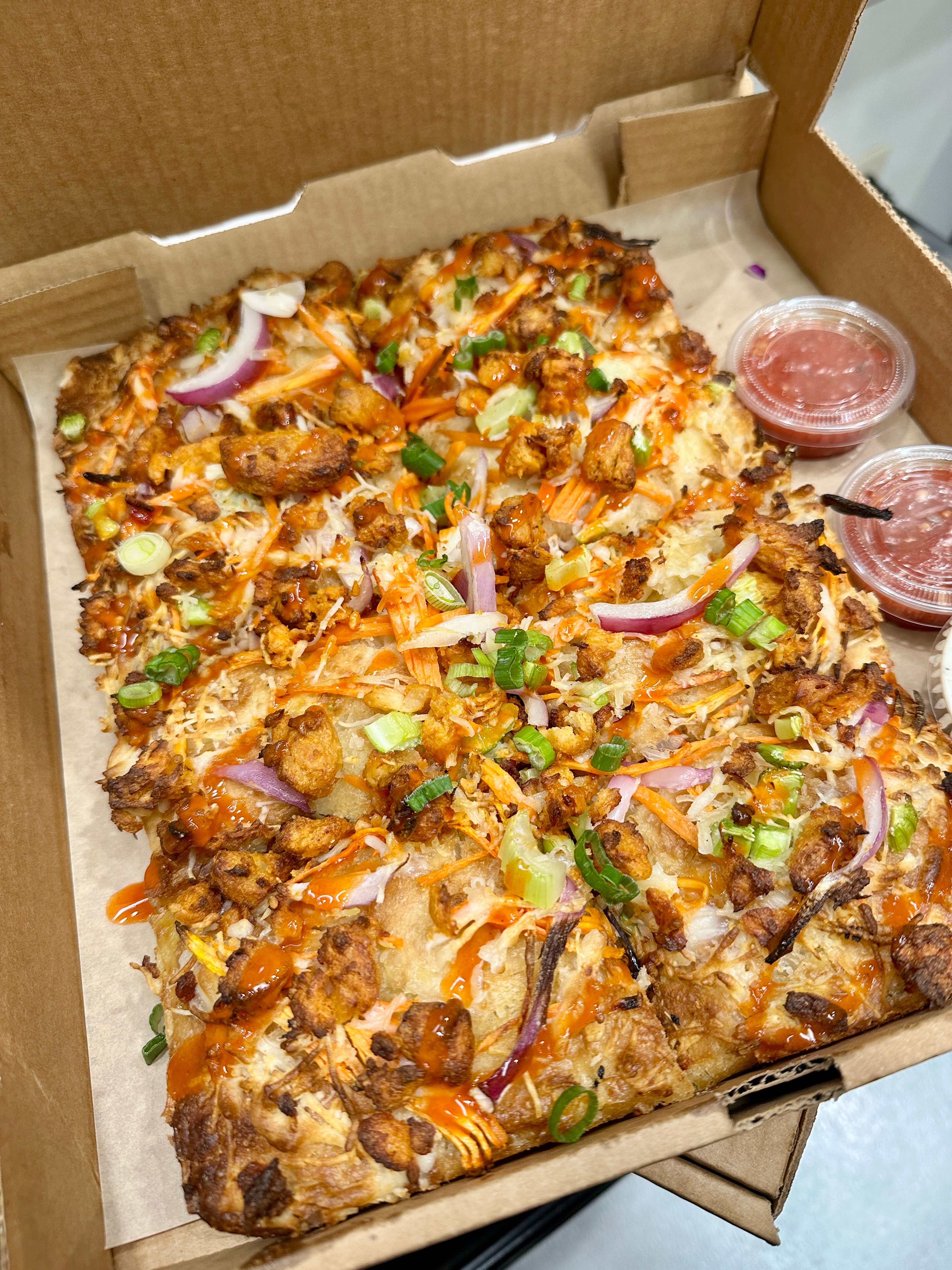 Deep Dish Buffalo Chick'n.