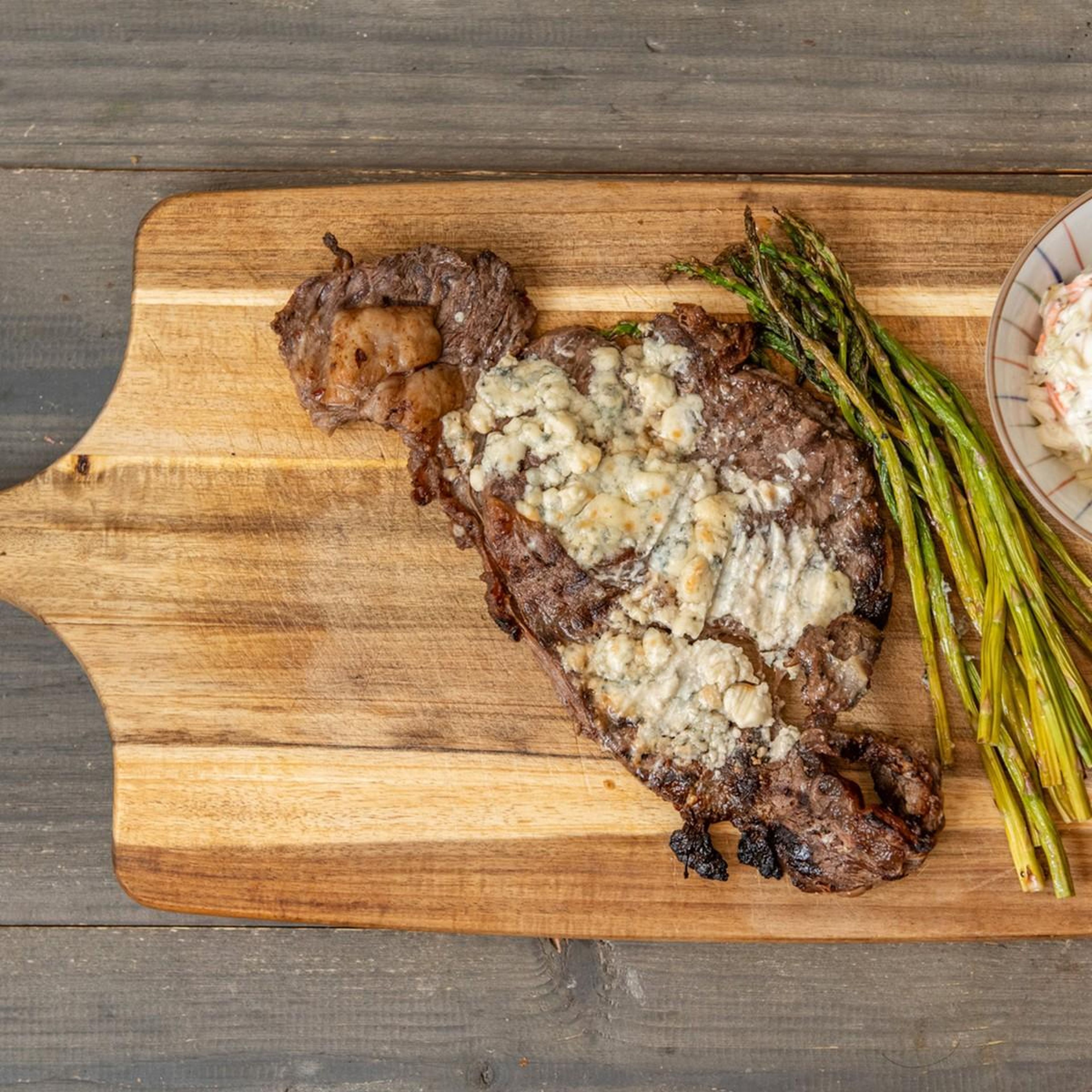 Black and Bleu Ribeye.