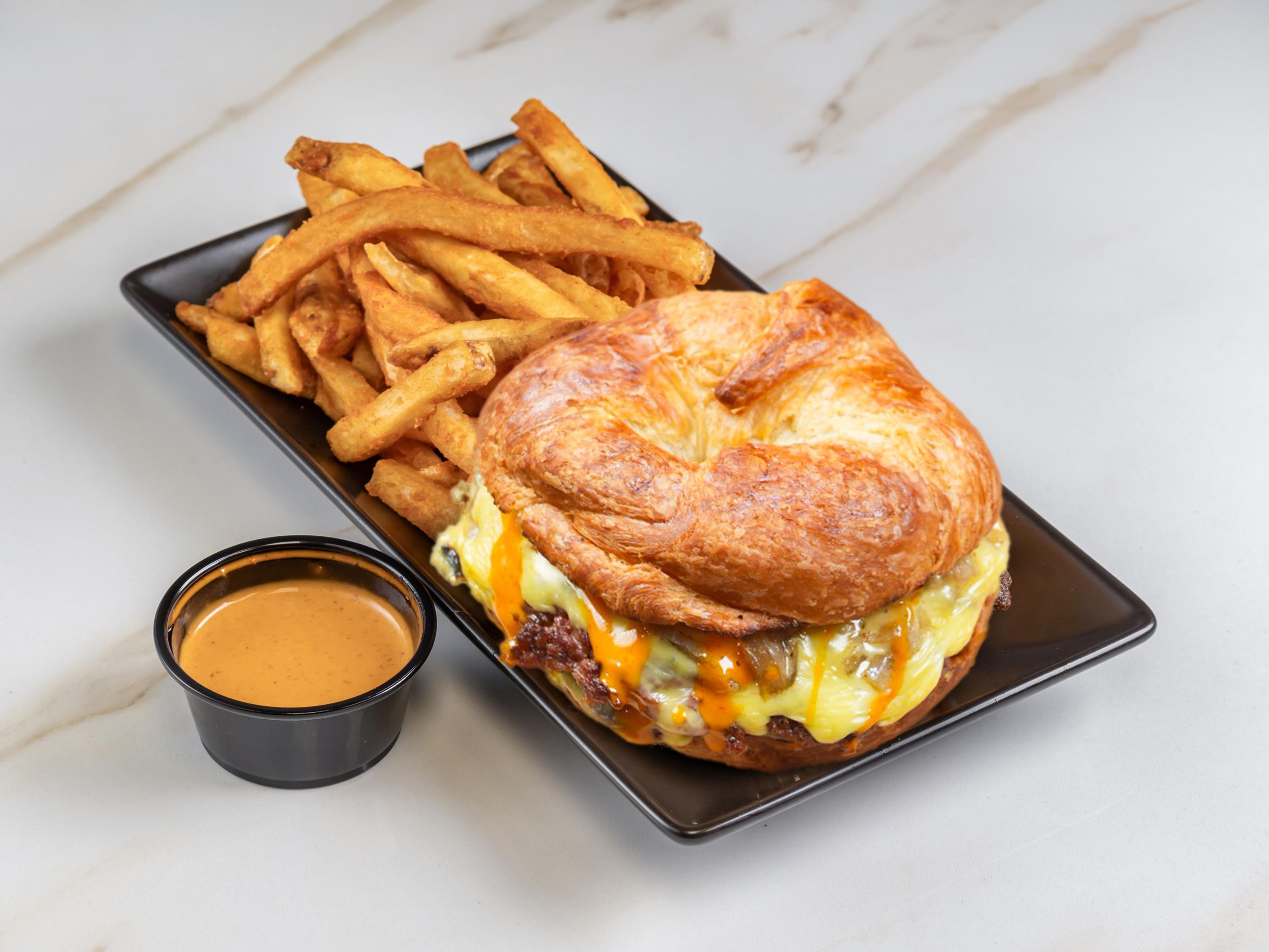 Croissant Smash Burger.