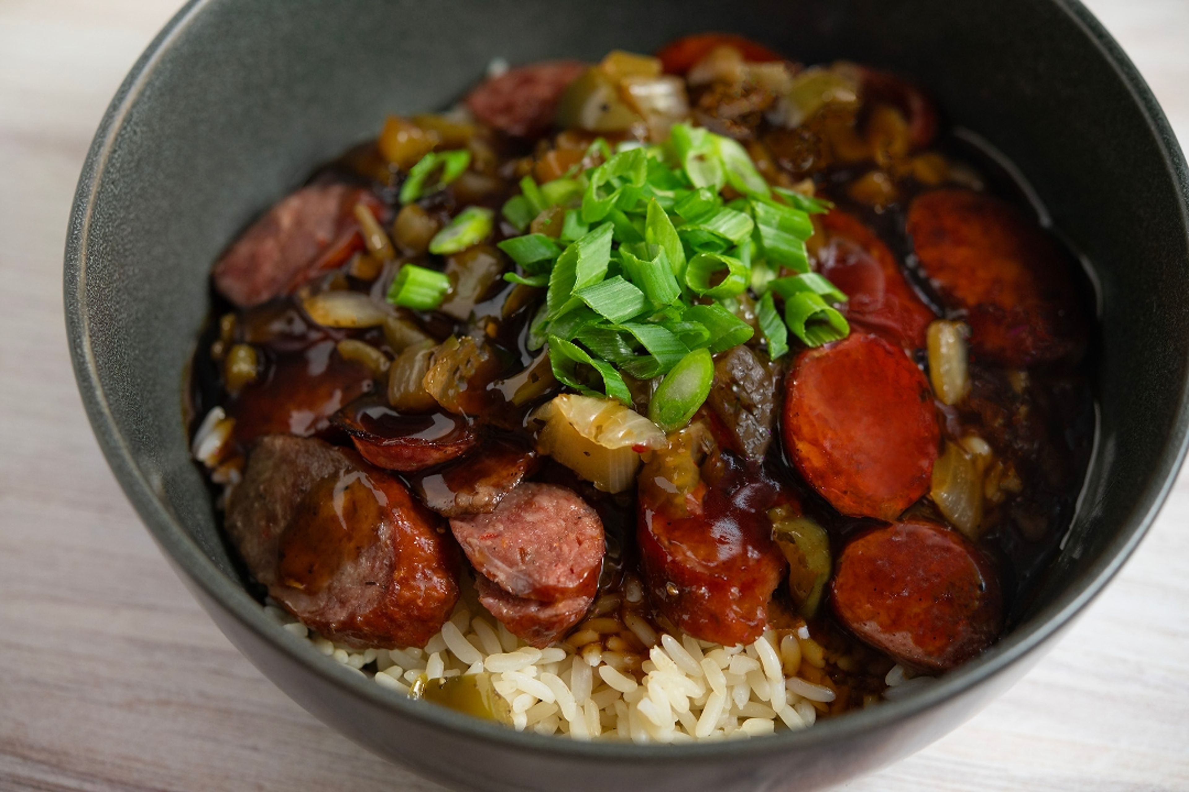 Bourbon Sausage Bowl.
