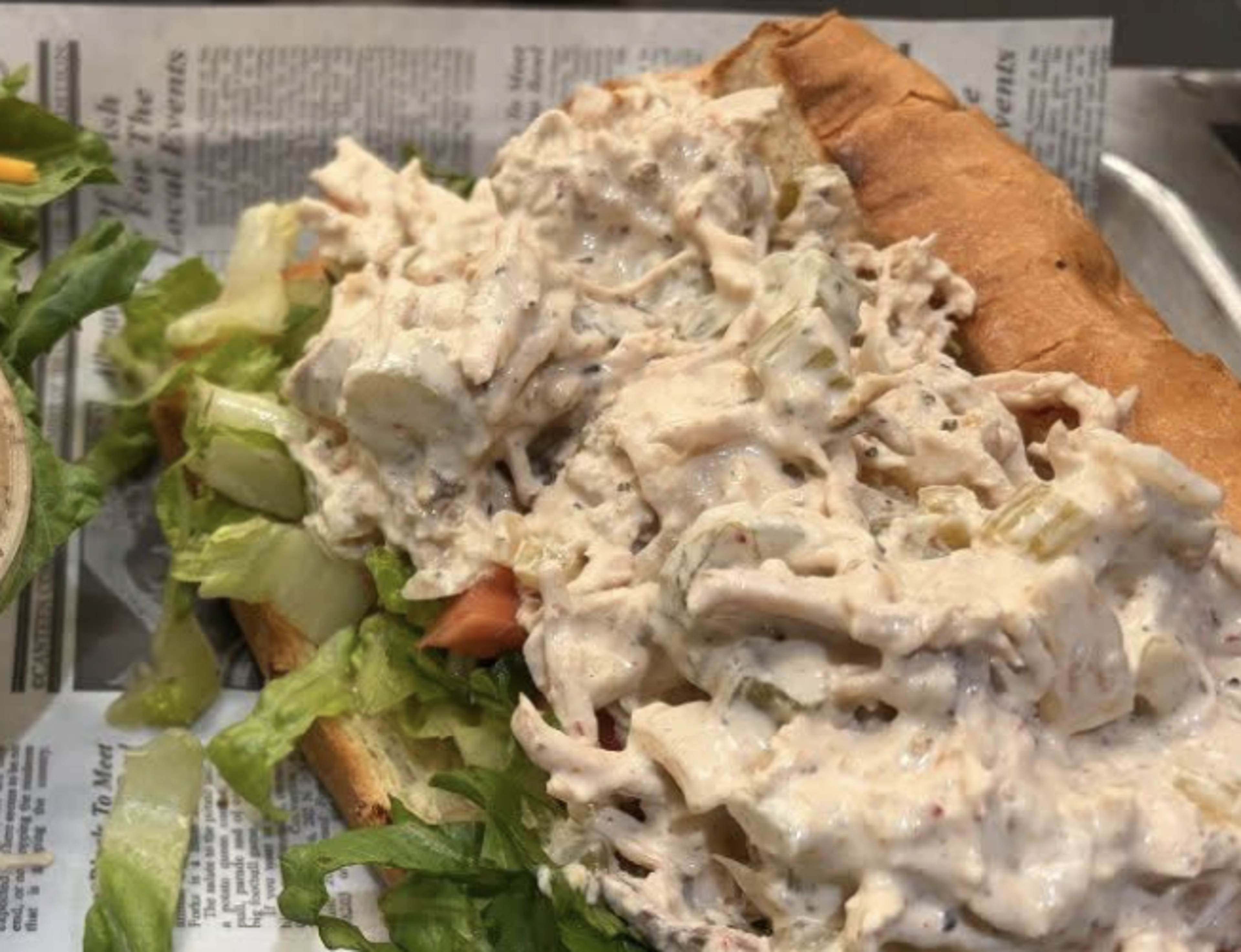Smoked Chicken Salad Sandwich.