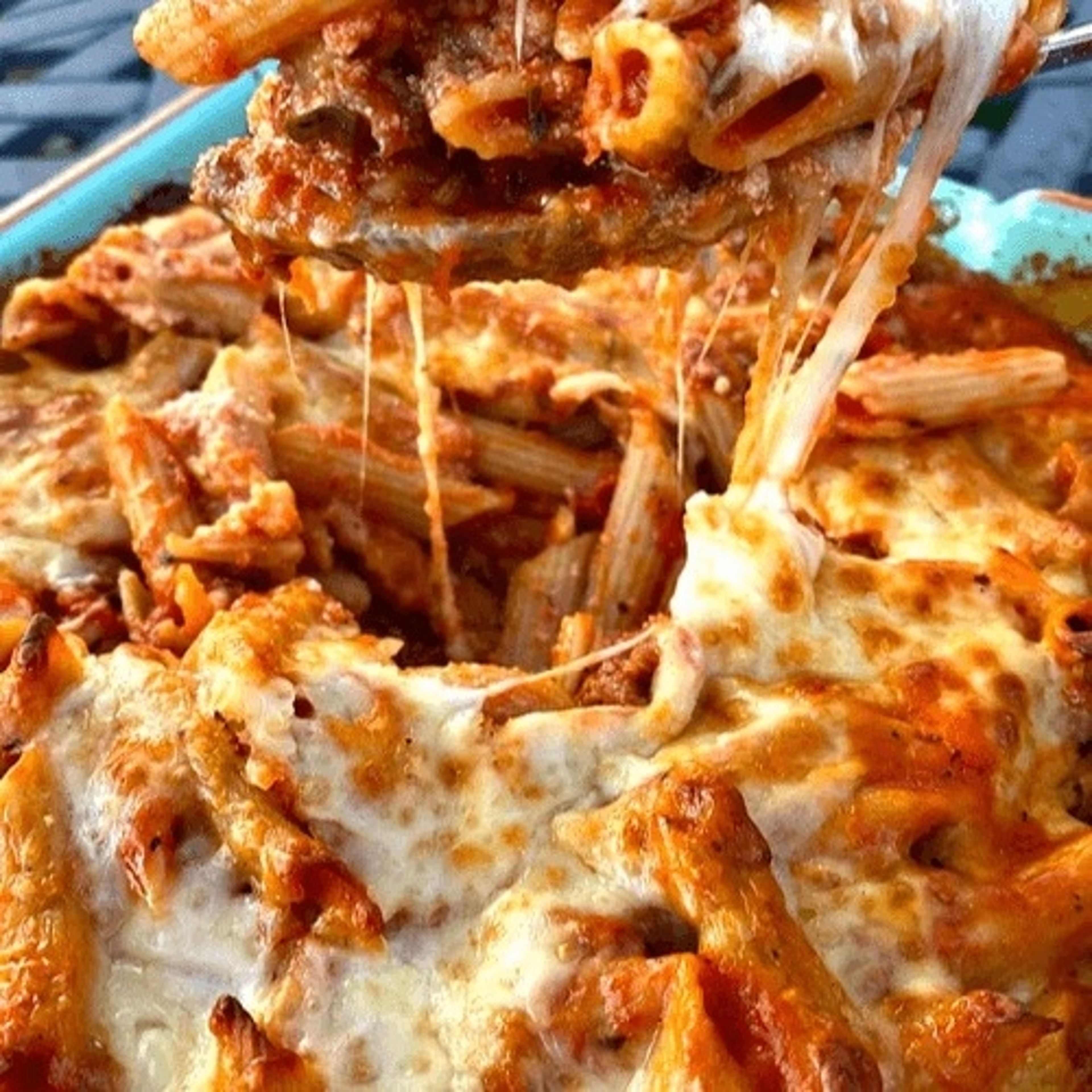 Baked Penne Parmigiana.