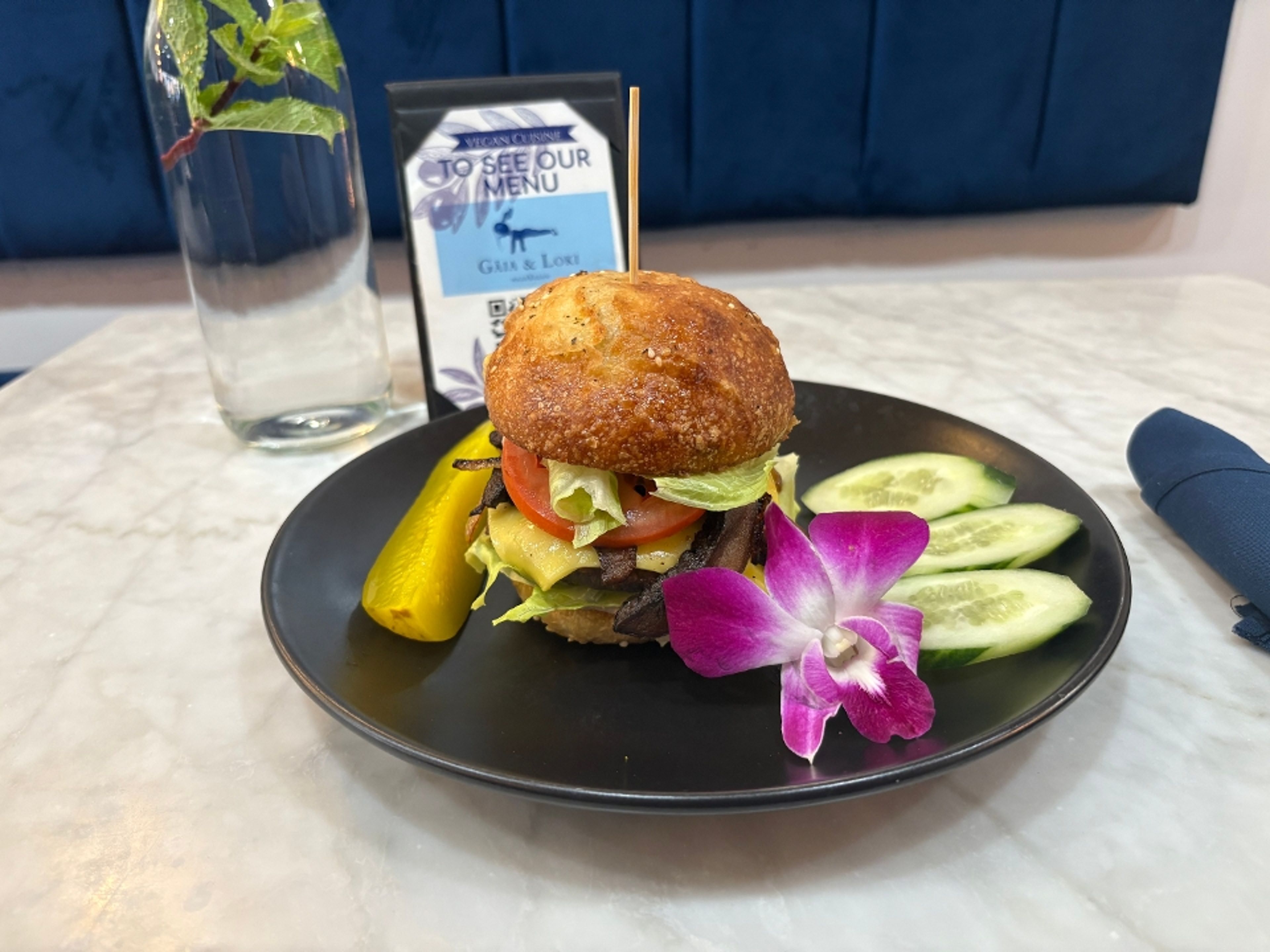 Mushroom Onion Burger.