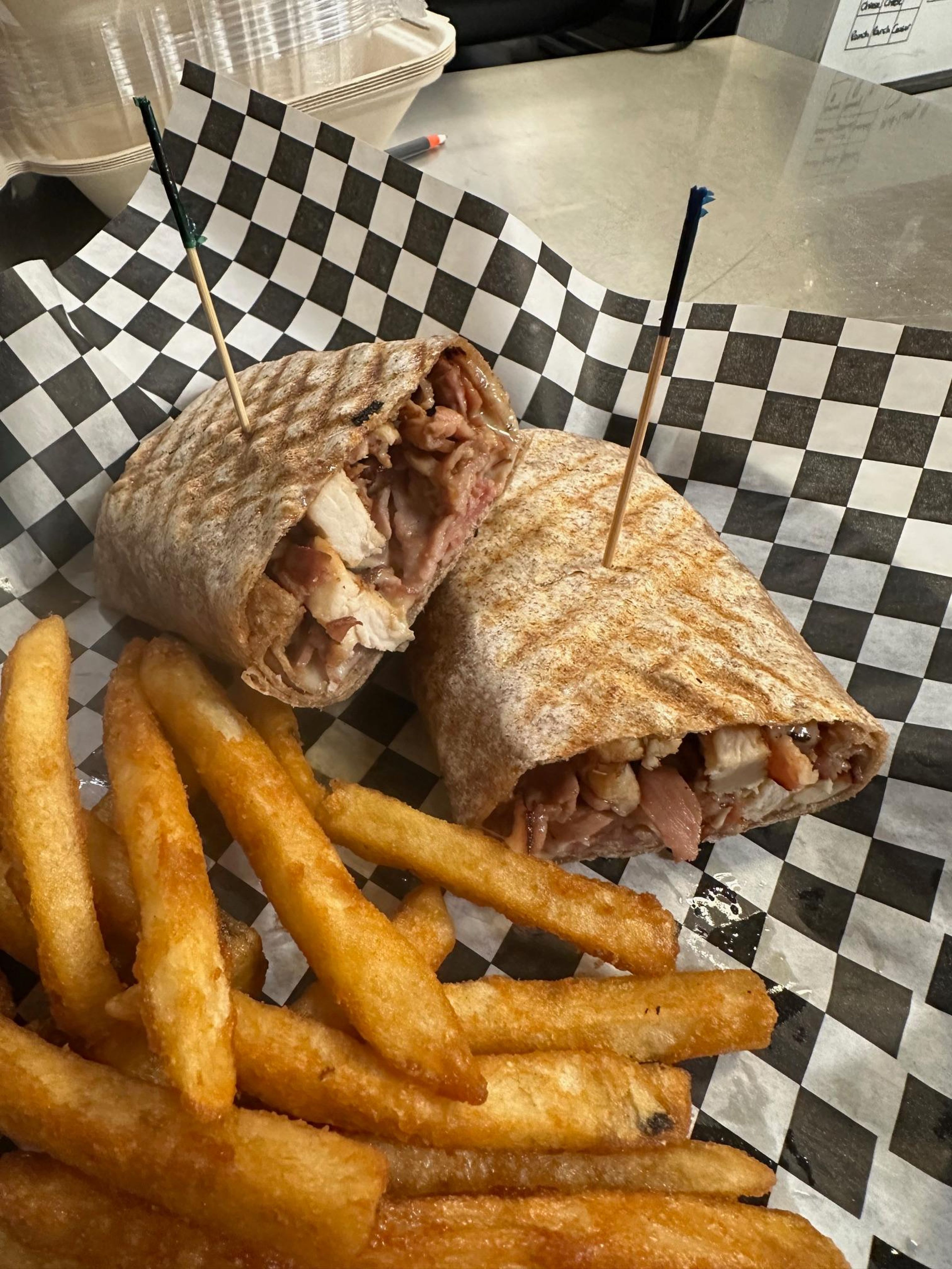 Chicken Cordon Bleu Wrap.