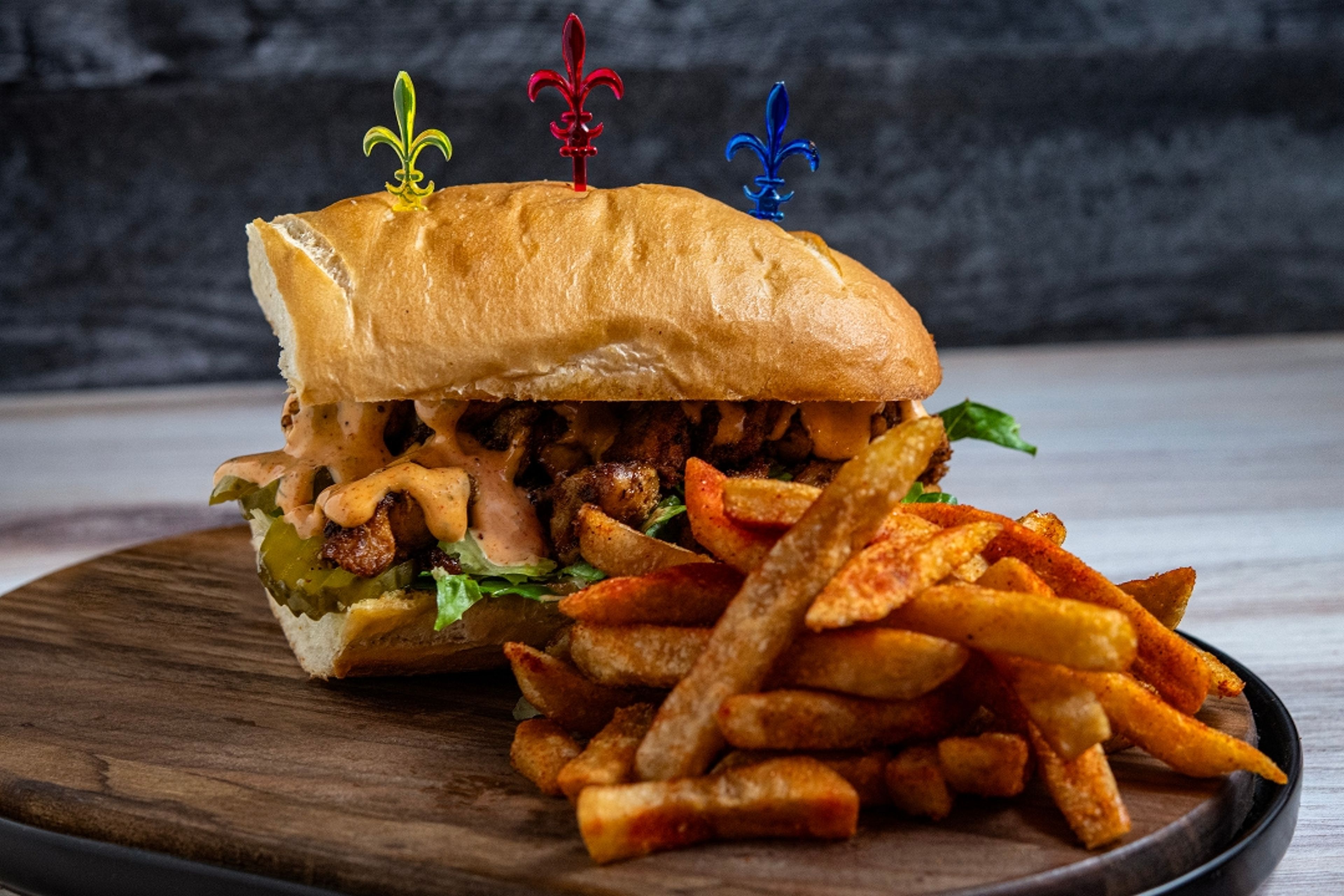 Blackened Chicken Po Boy.