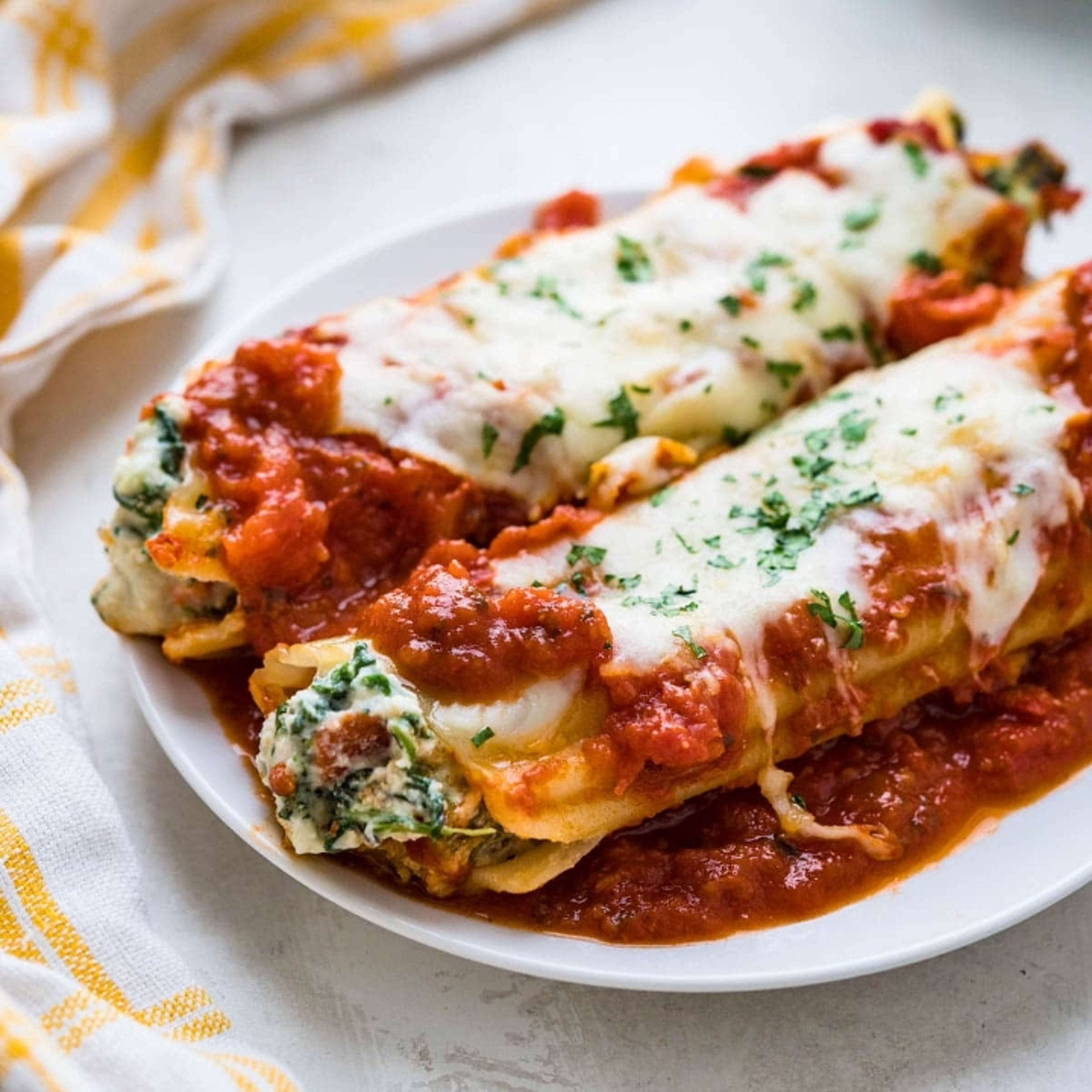 2 Manicotti.