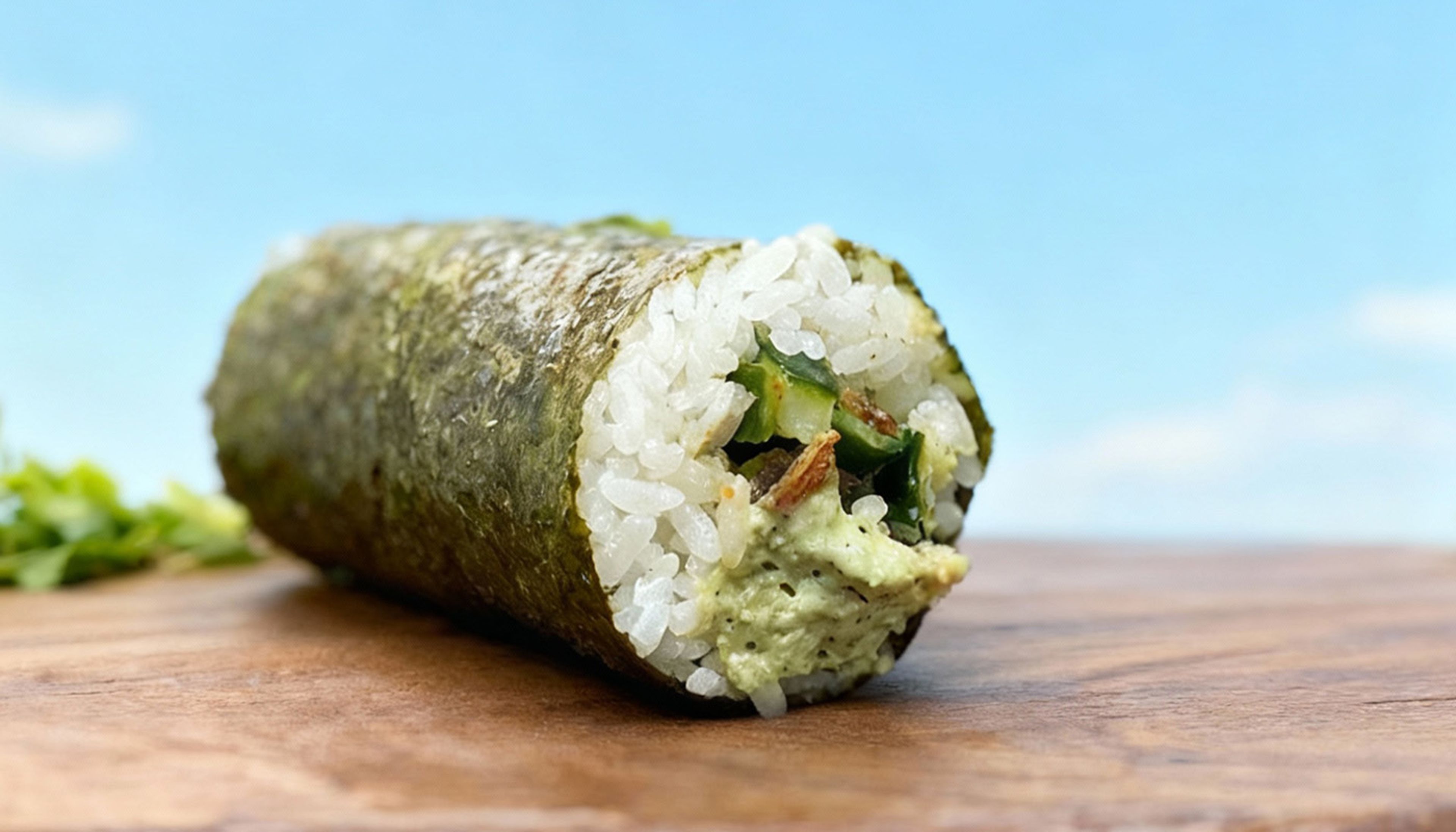 Cilantro Salmon Handroll.
