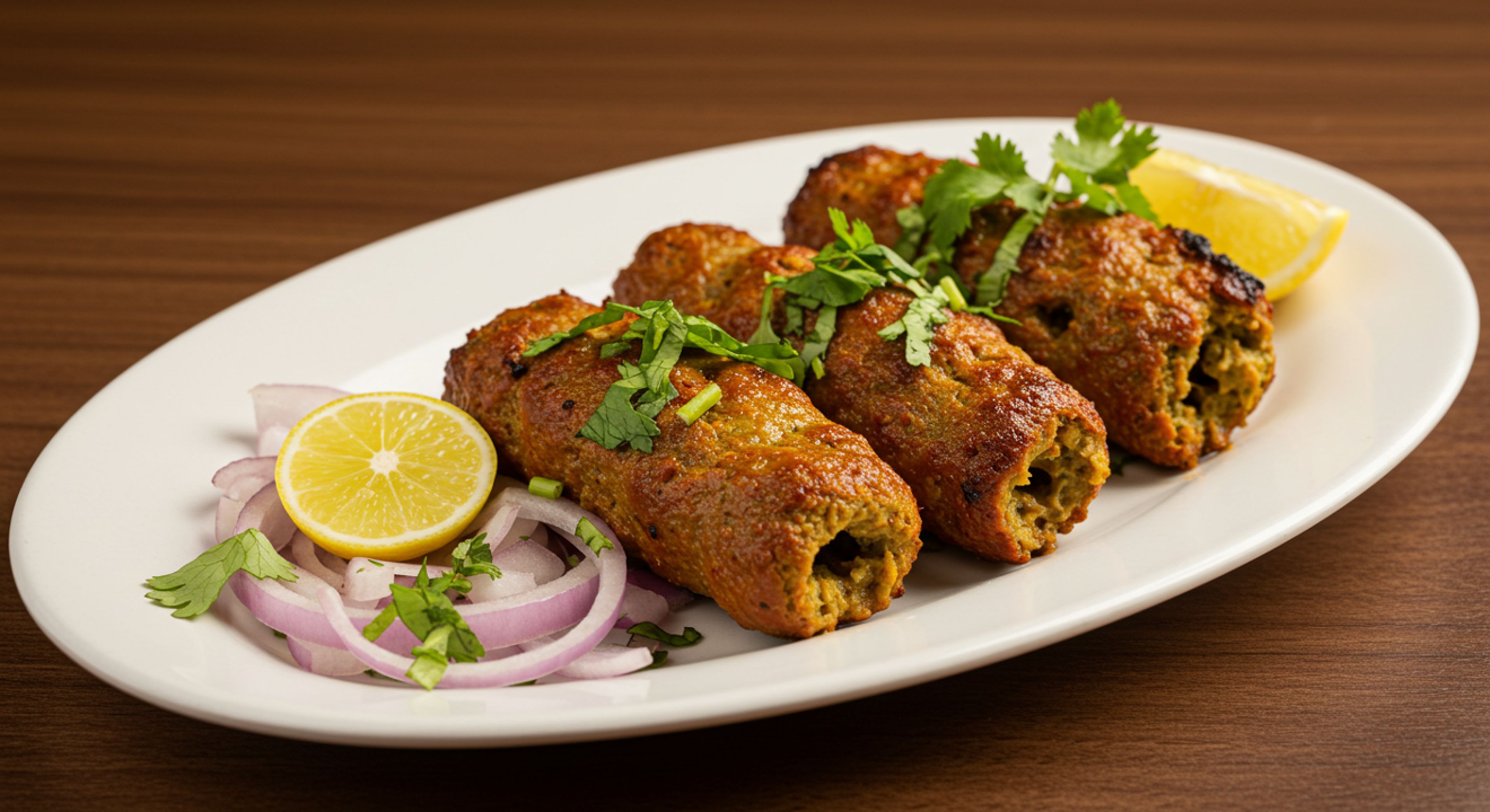Chicken Seekh Kebab.