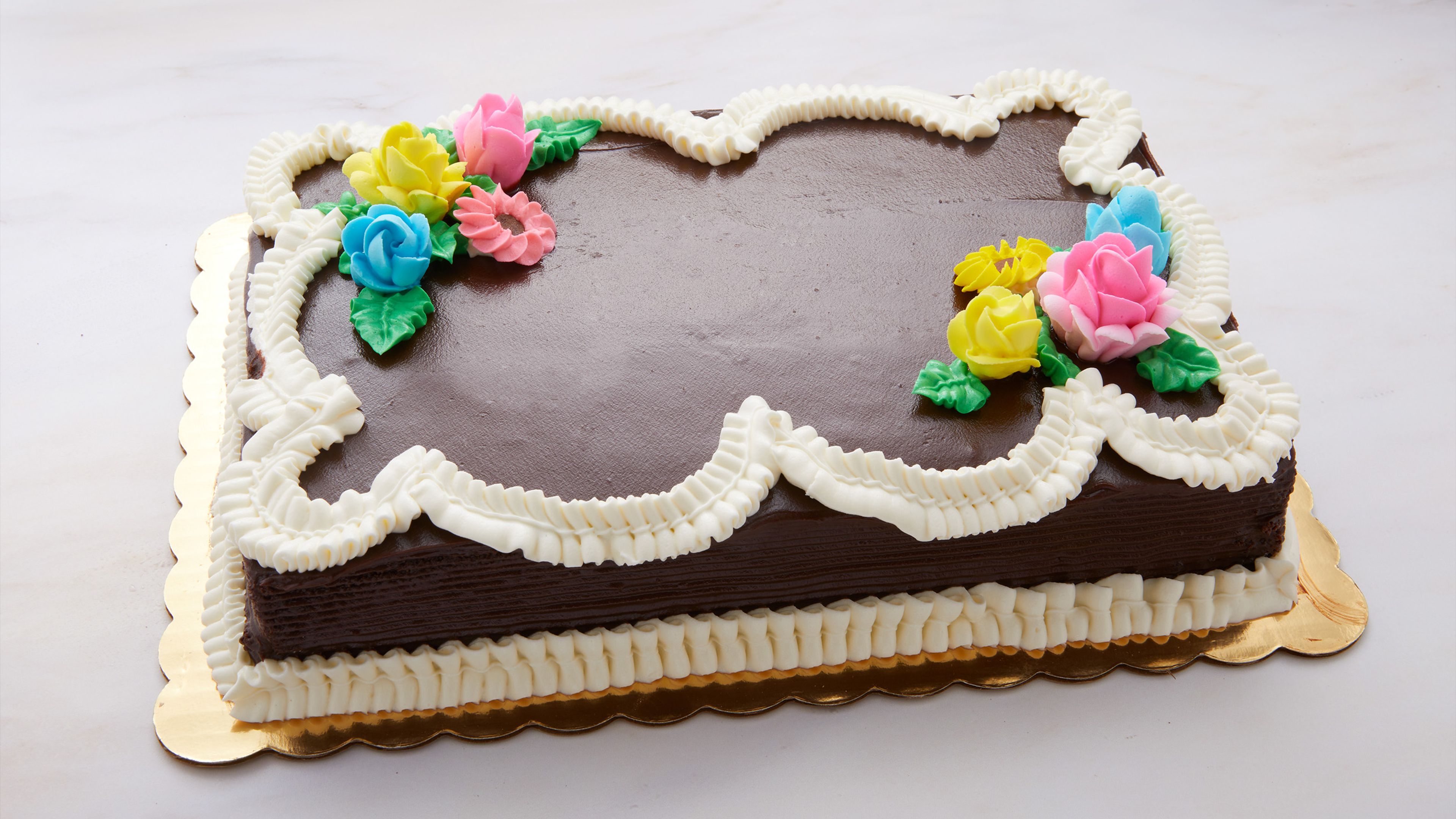 Chocolate Greeting Cake 1/4 sheet.