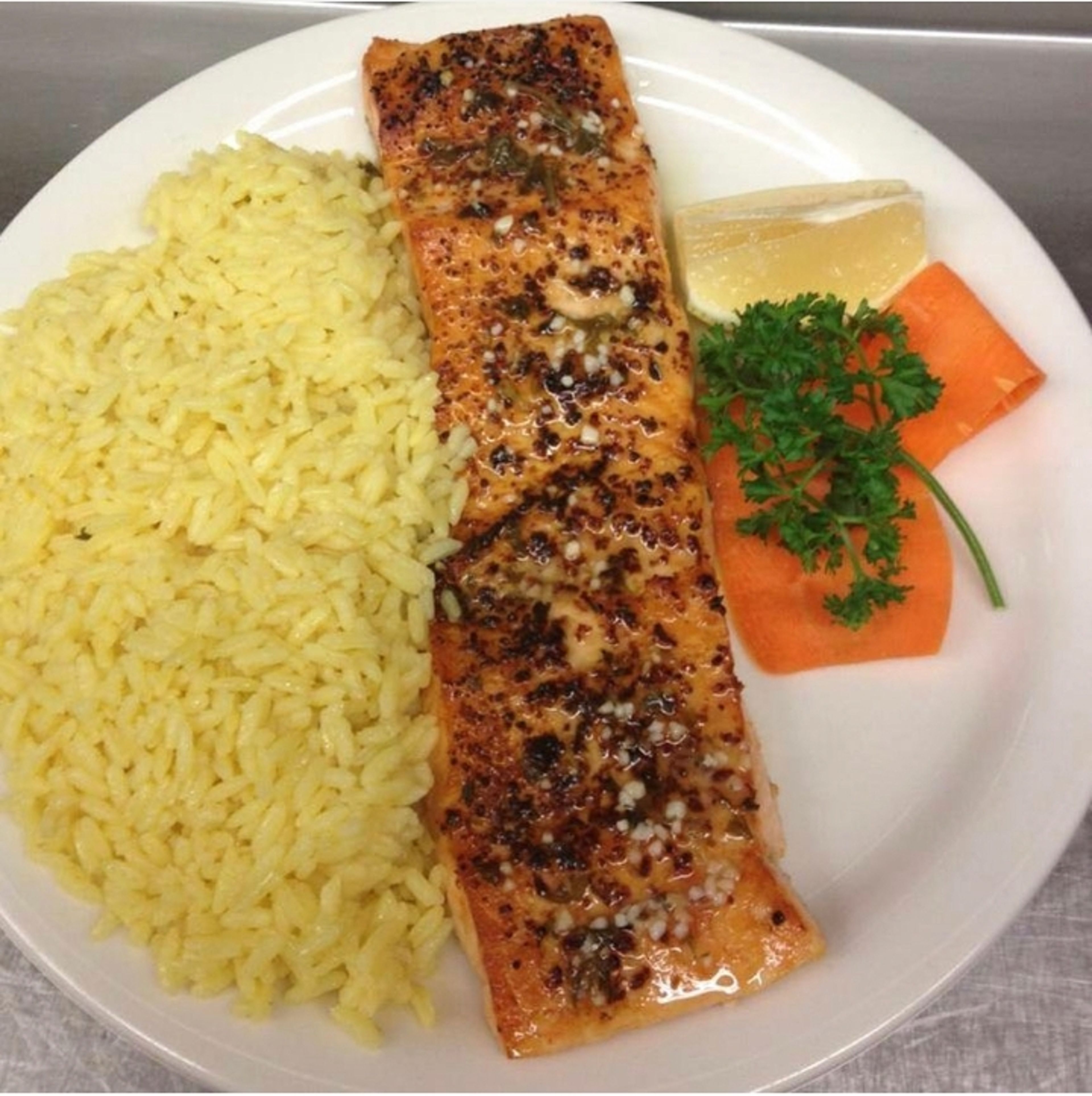 Grilled Salmon.