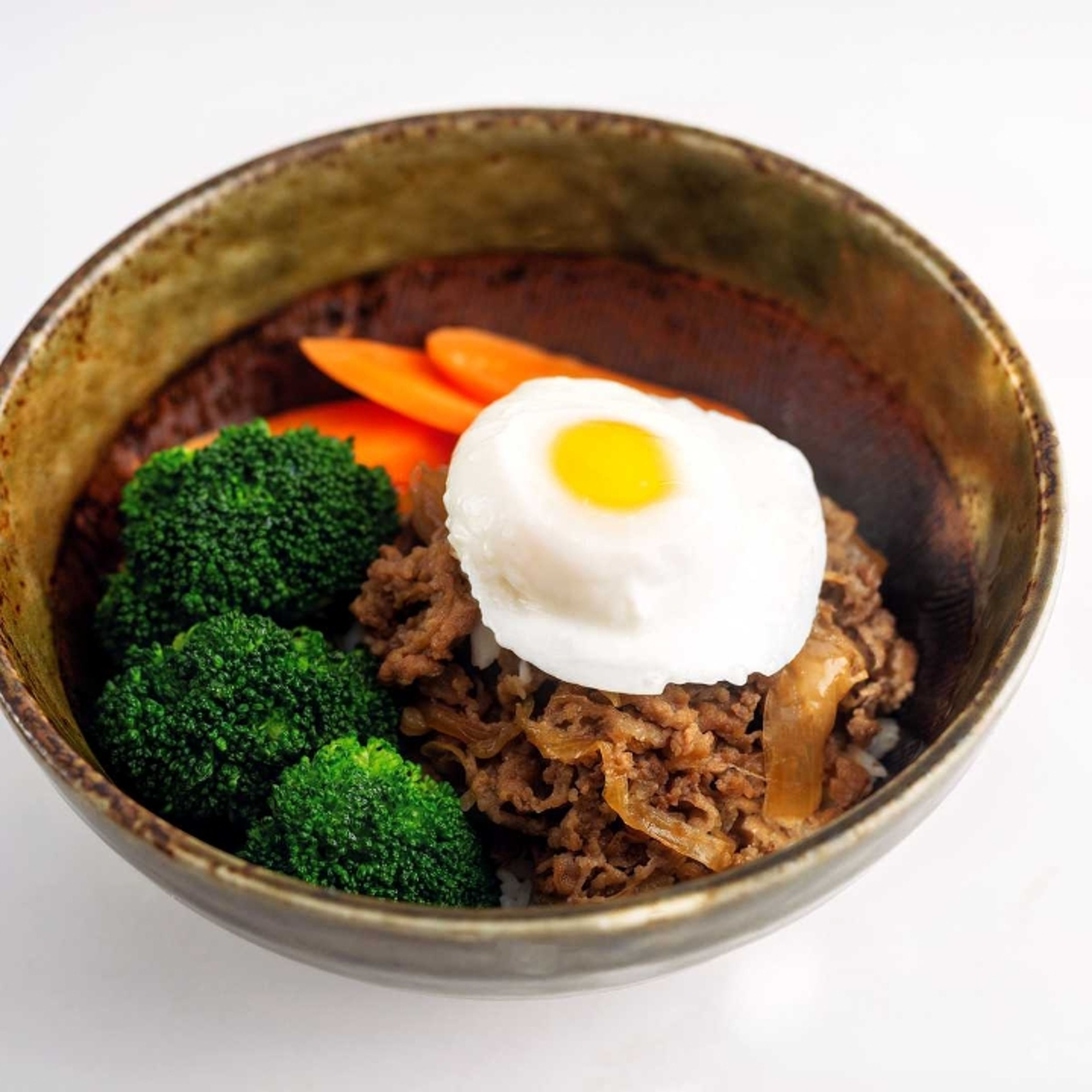 Gyu Don (Beef Bowl) with poached Egg.