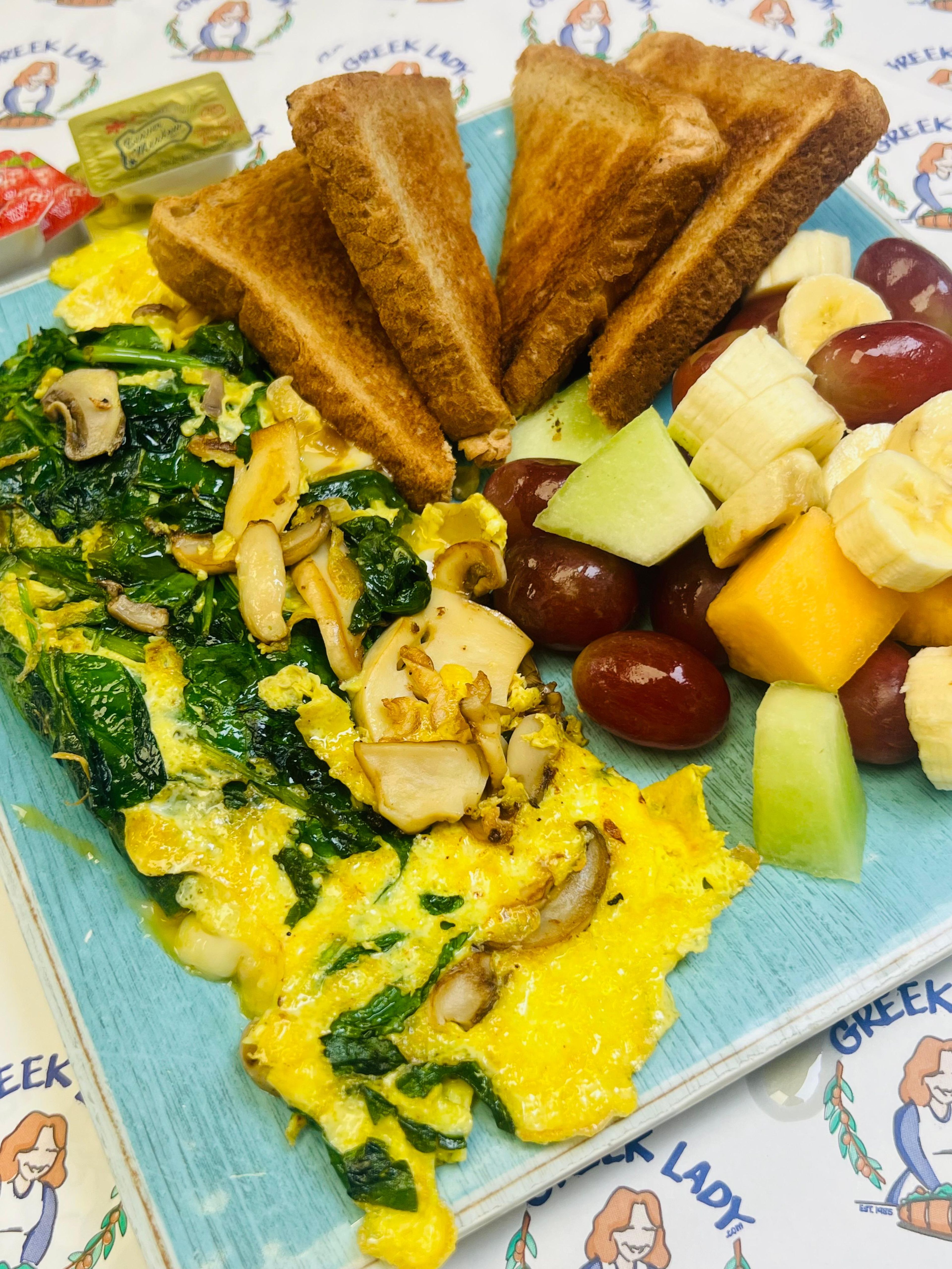 Spinach & Cheese OMELETTE.