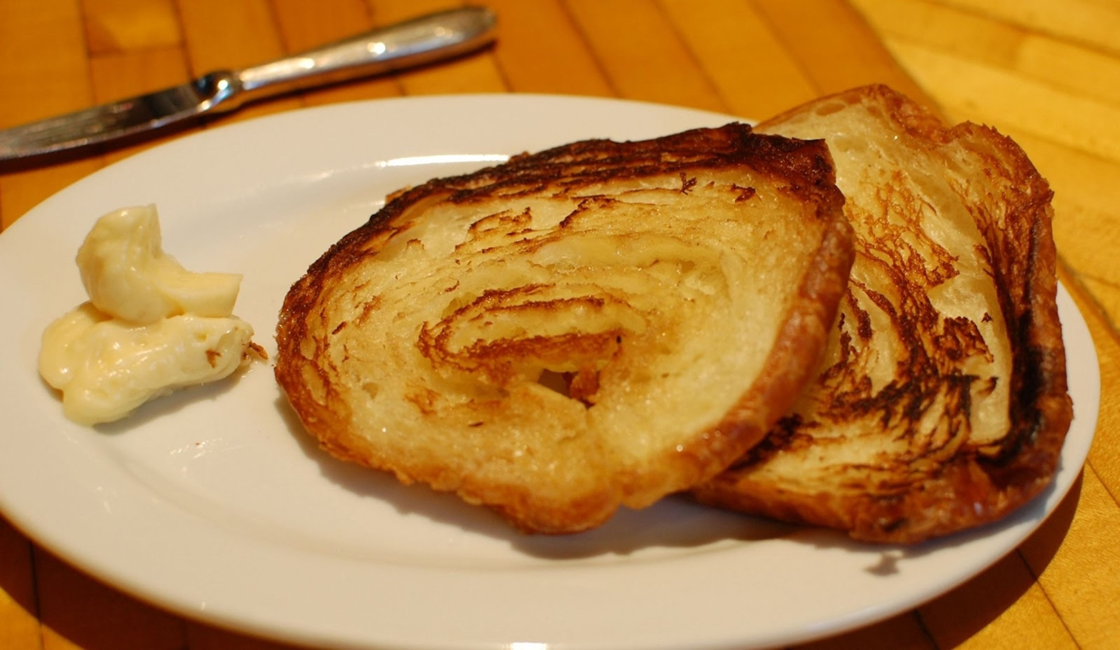 Toasted Croissant with Butter.