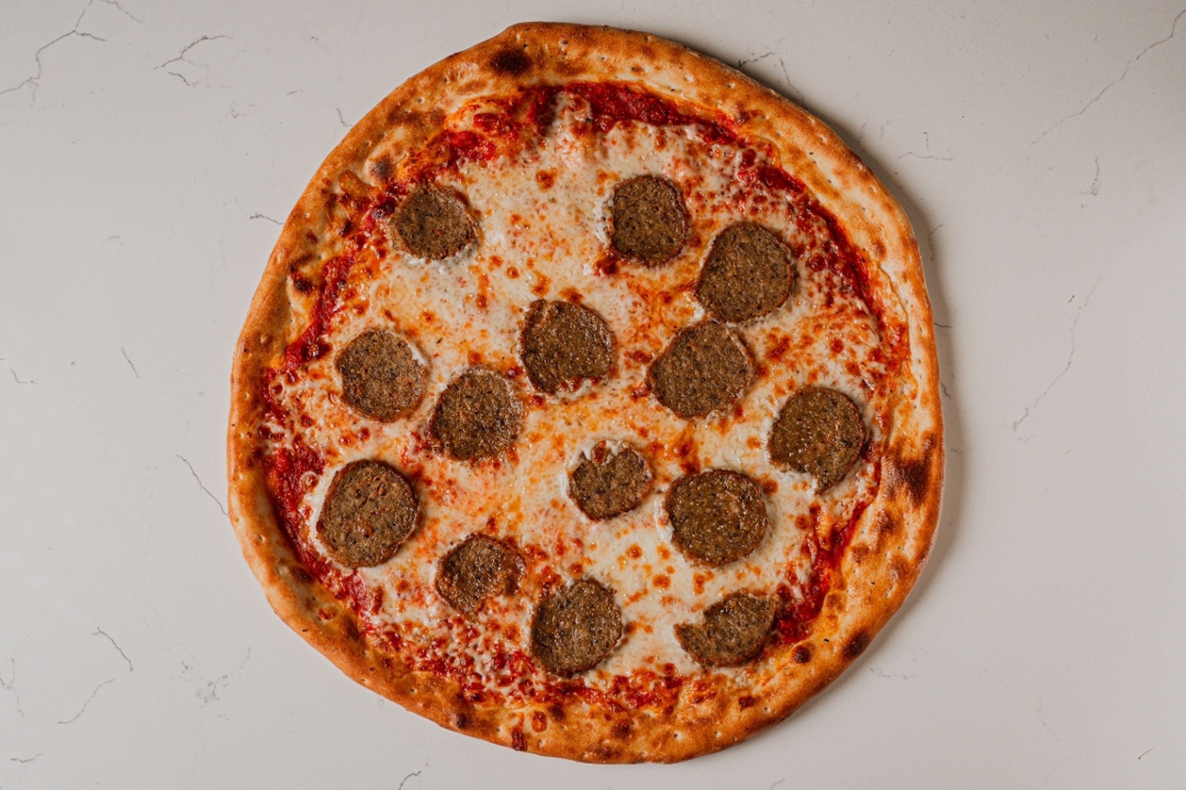 Meat Ball Pizza.