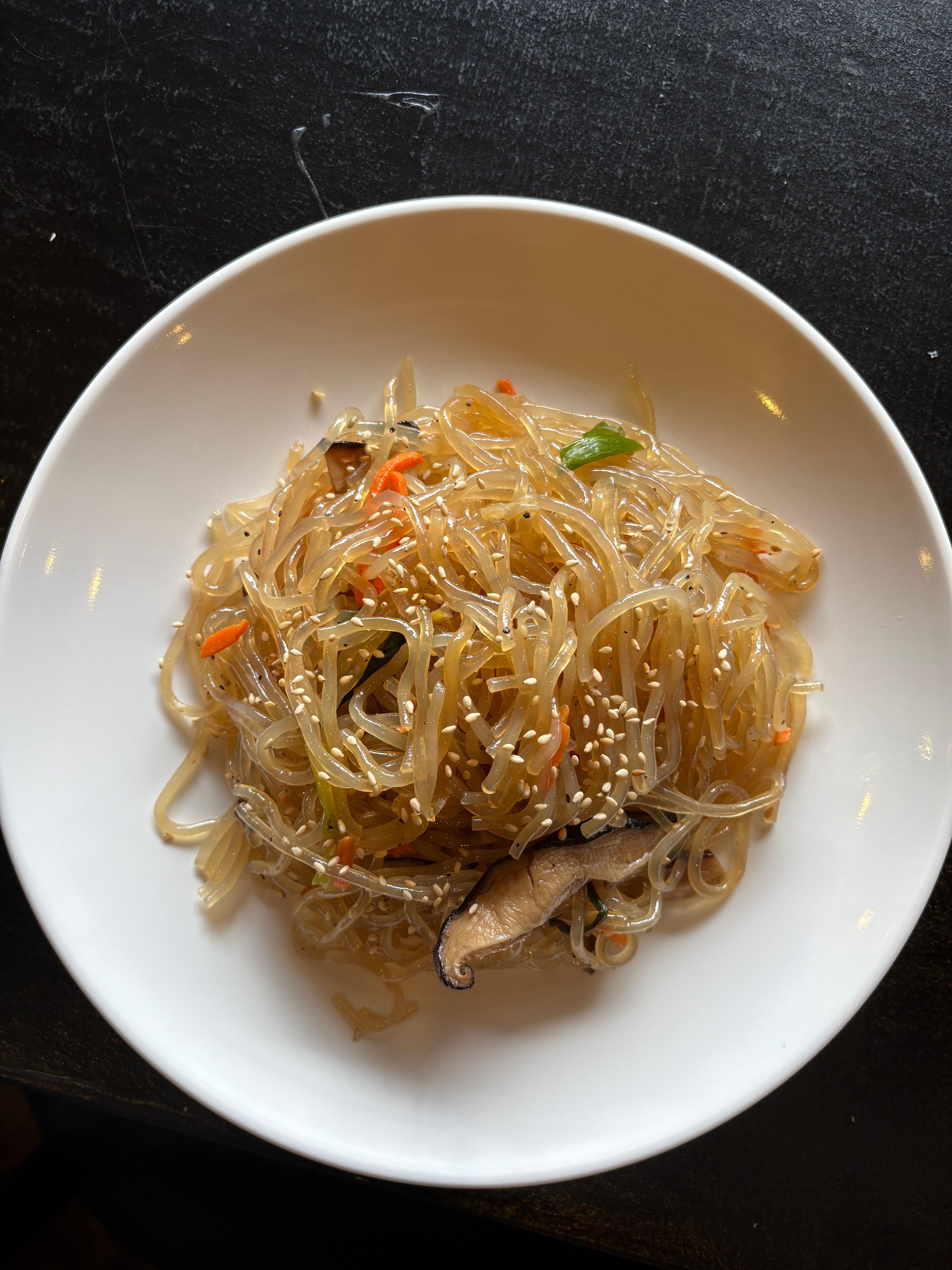 JAPCHAE - SWEET POTATO STIR-FRIED NOODLE.