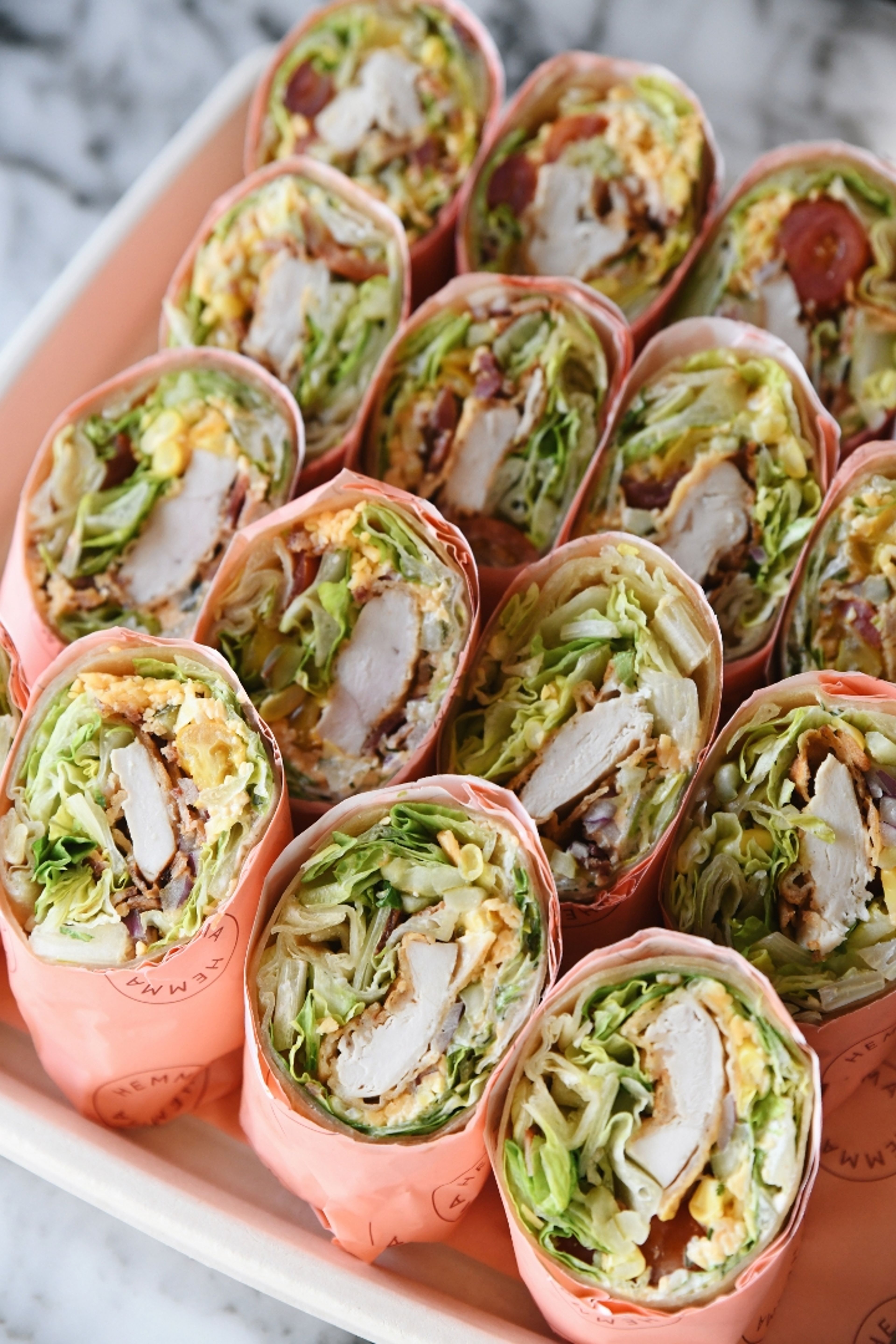 Pickle Chicken Bacon Ranch Wrap Platter.
