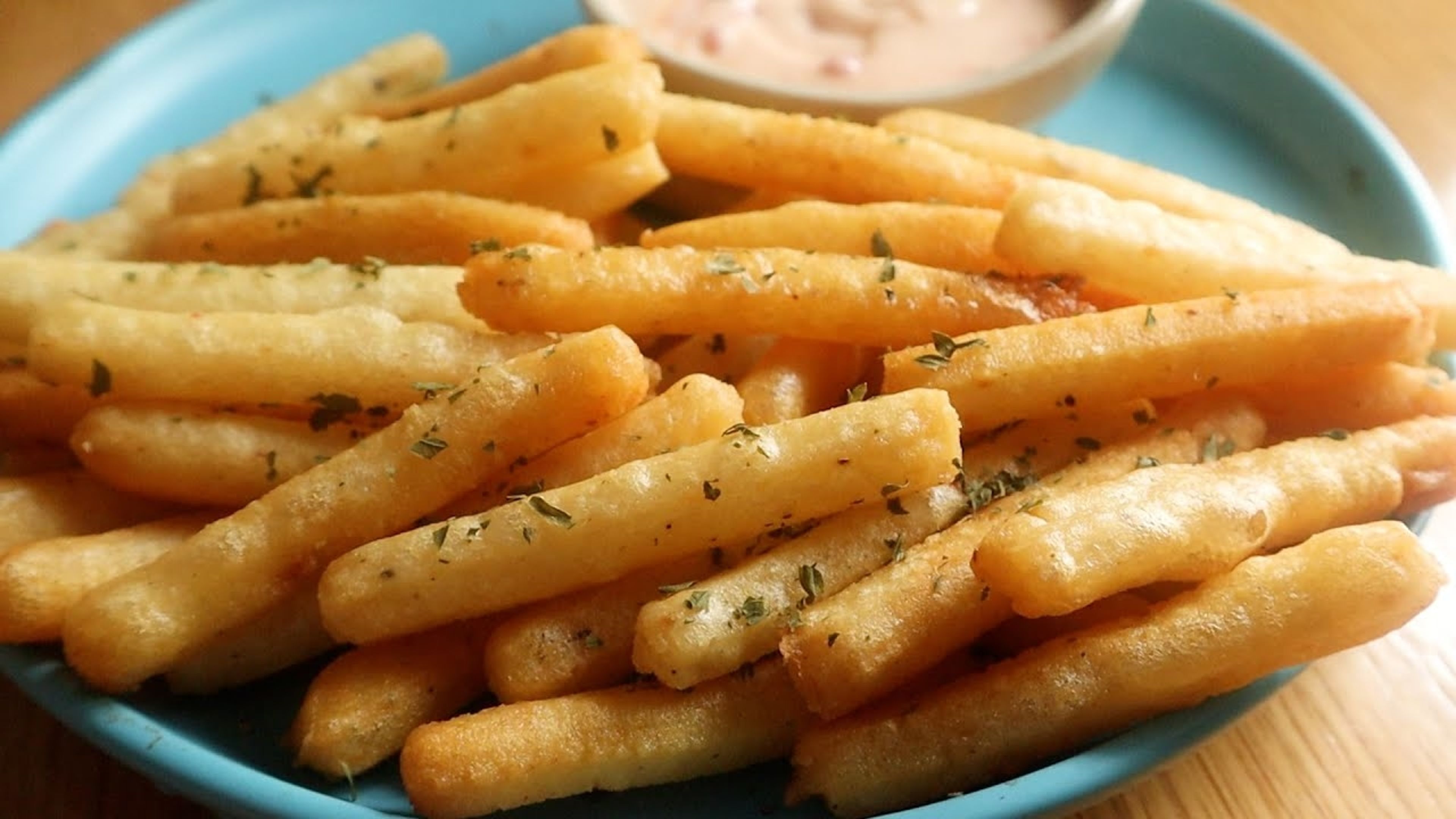 ADD FRIES TO SANDWICH.