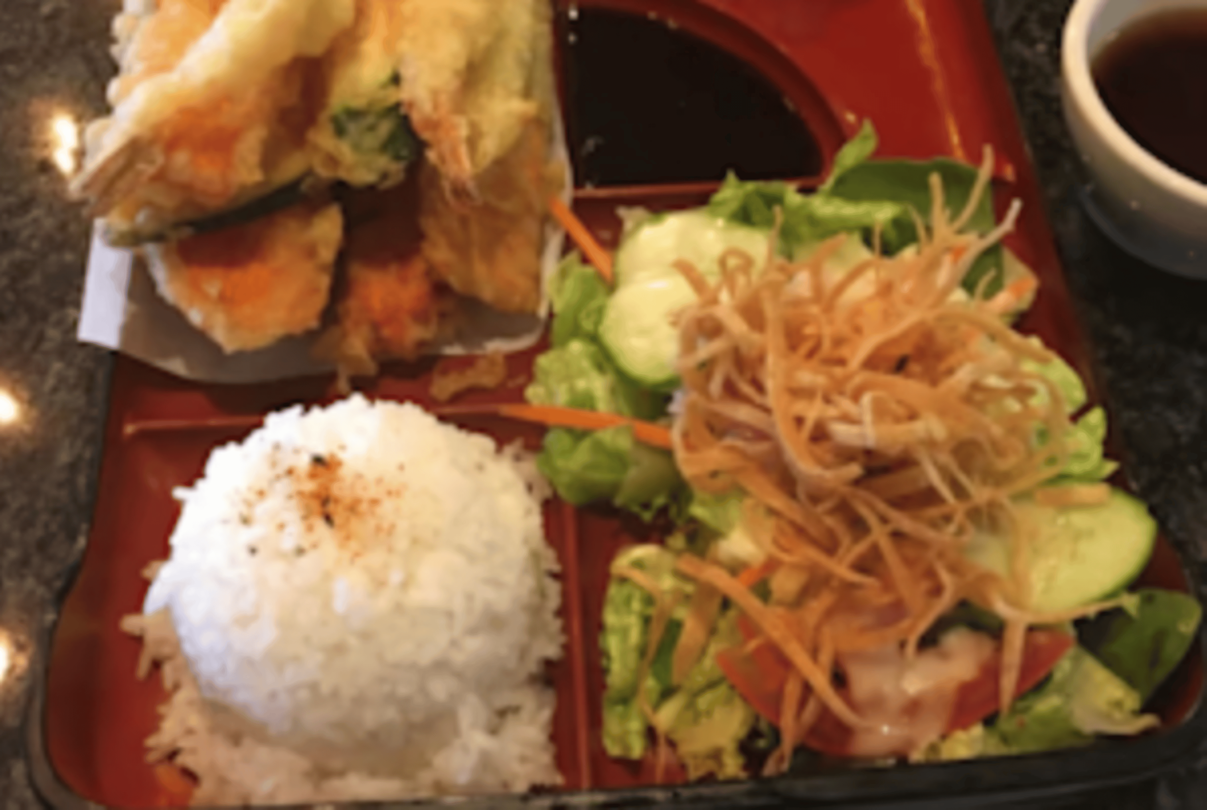 Vegetable Tempura Dinner Bento.