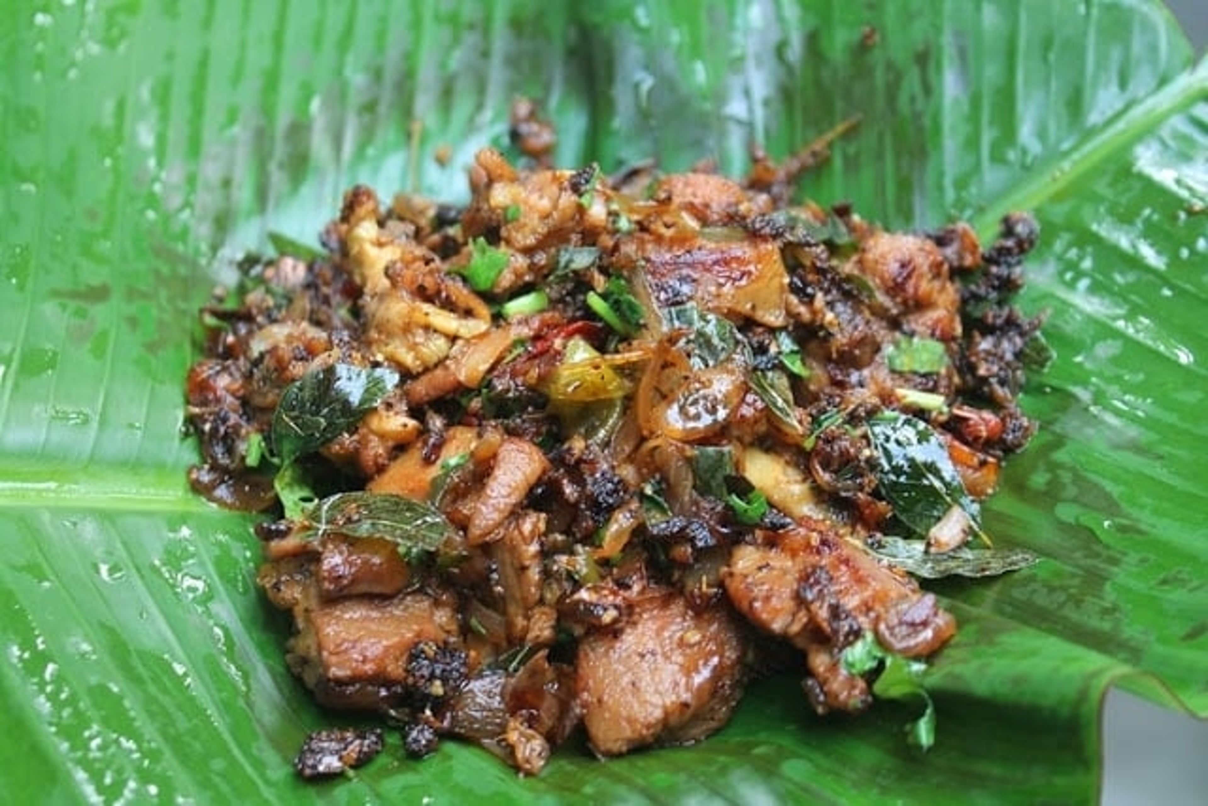 Roasted Goat Pepper Fry  (South Indian Special).
