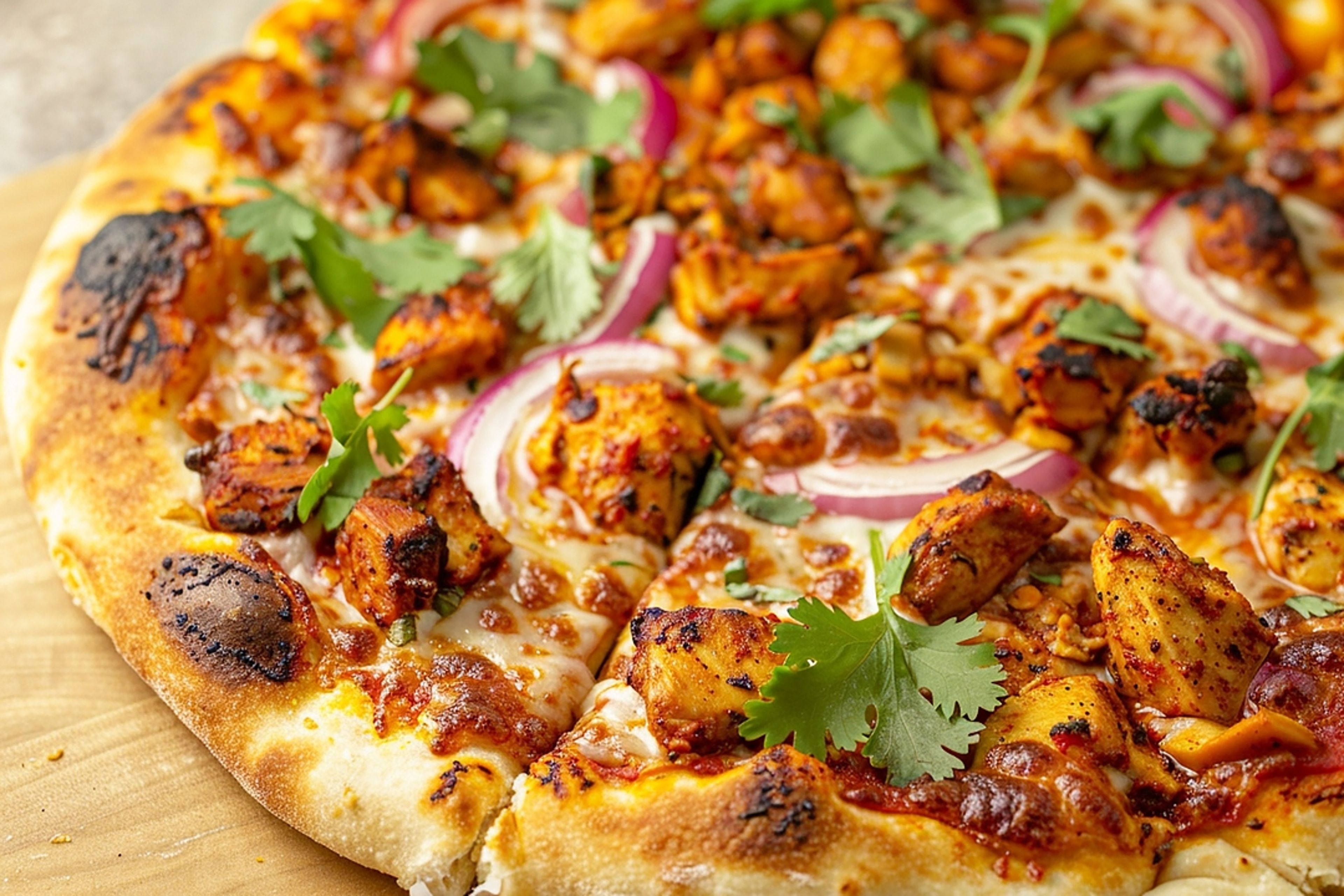 LARGE BUFFALO CHICKEN PIZZA.