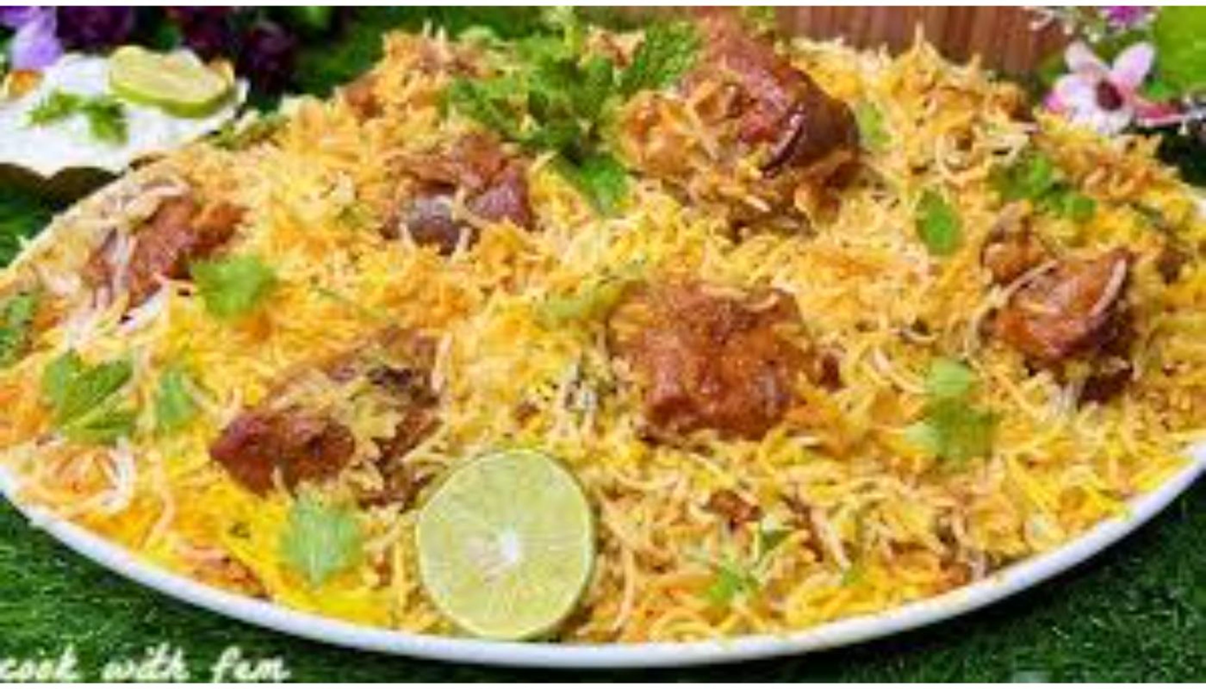 Hyderabadi Mutton Biryani –  Bone-In  Goat, Halal.