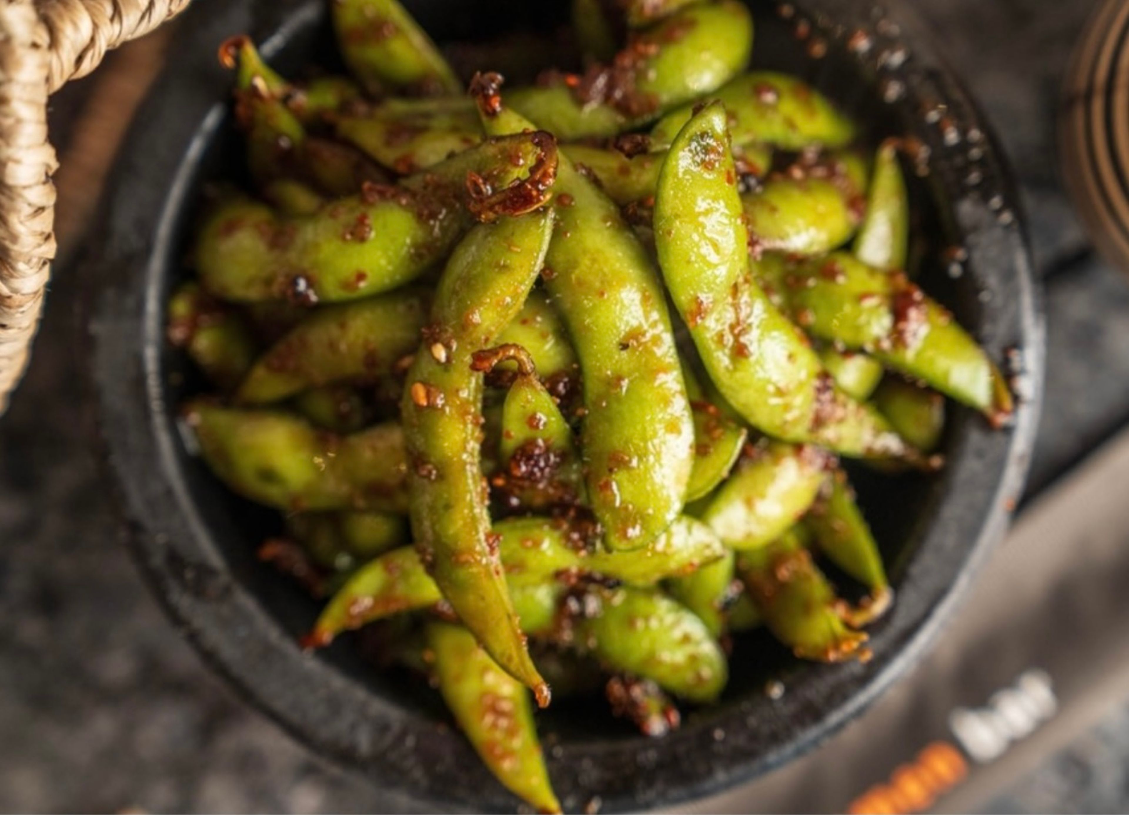 Garlic Edamame.