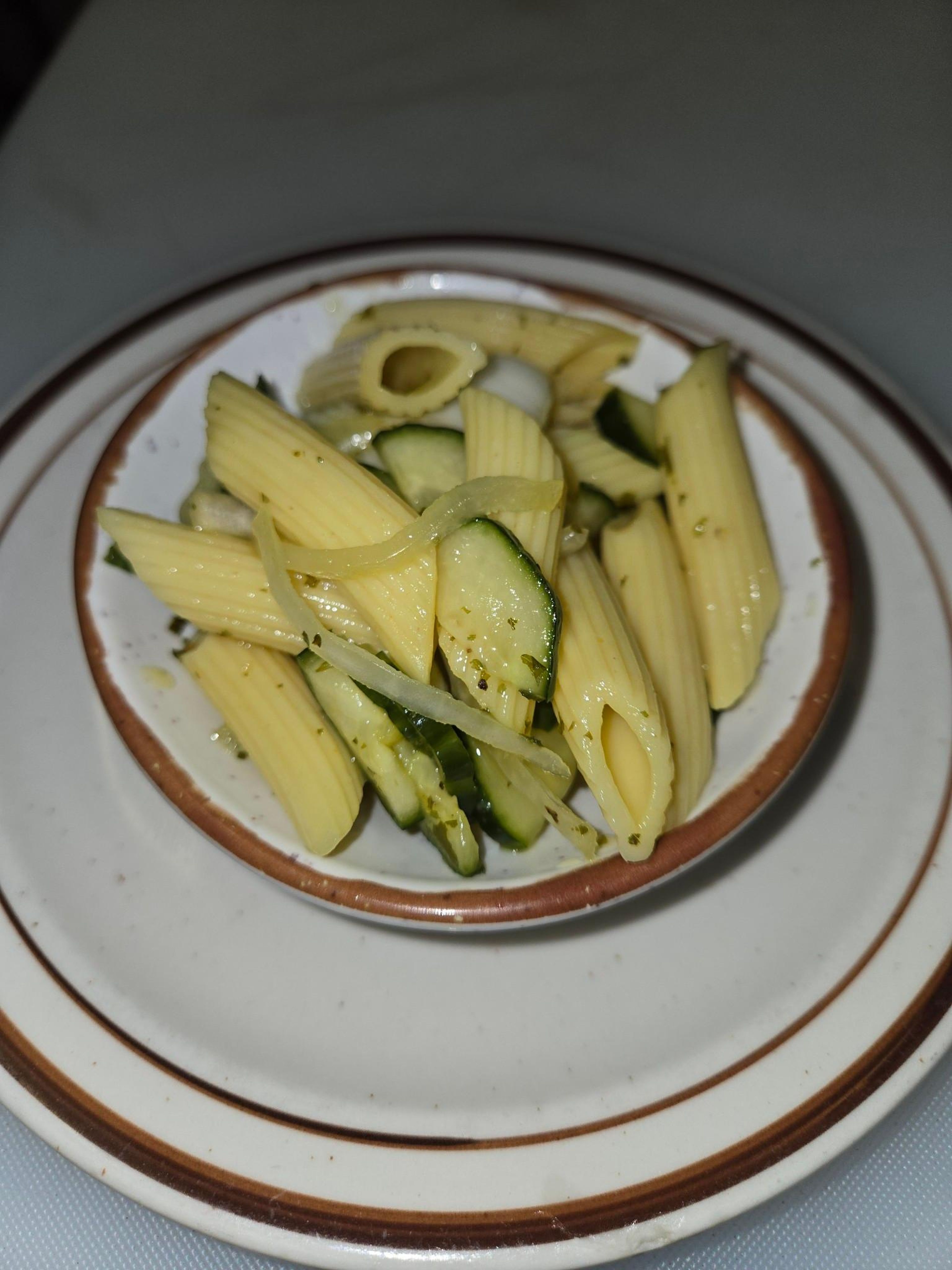 PENNE CUCUMBER SALAD.