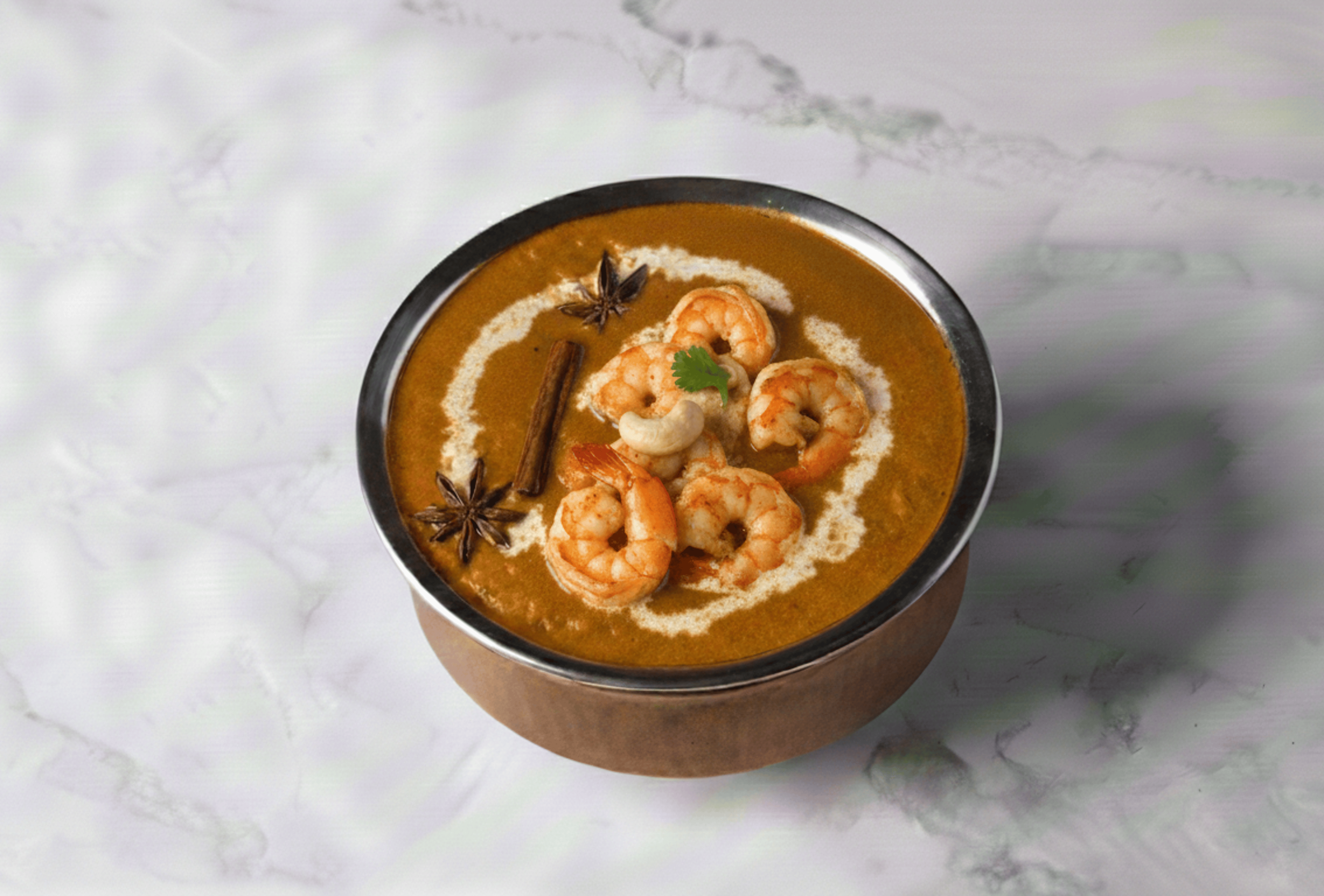 SHRIMP KARAIKUDI CURRY.