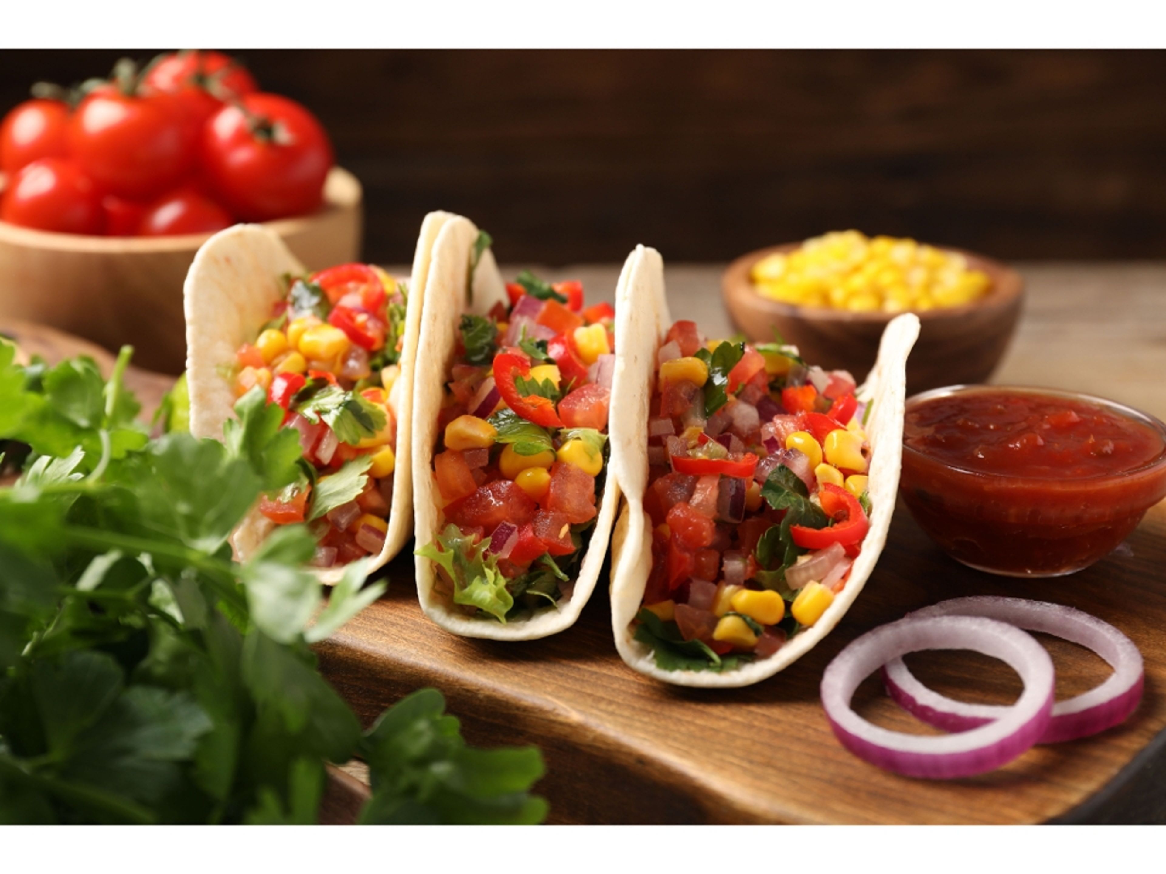 Vegan Street Tacos meal.