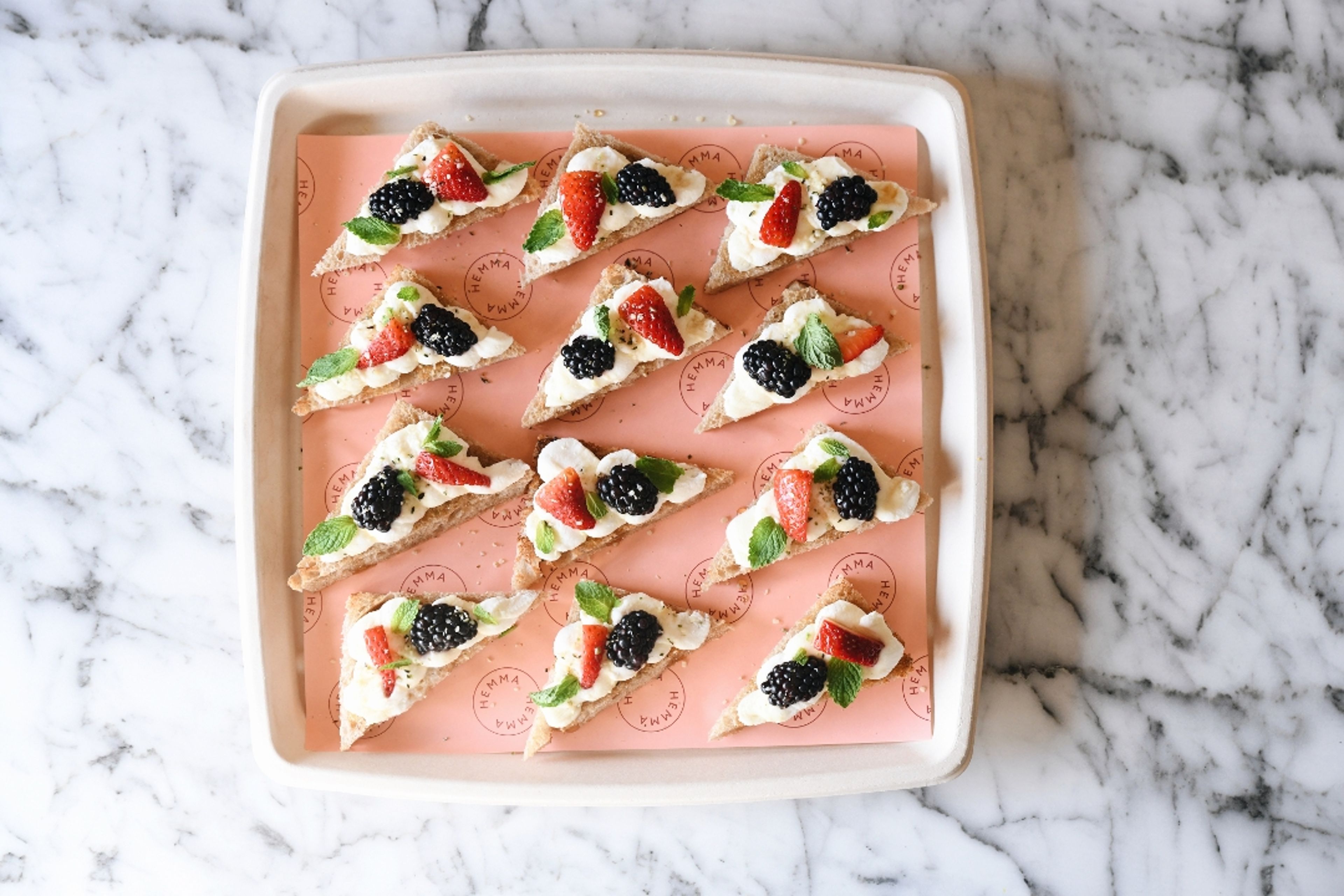 Whipped Ricotta + Berry Toast Platter.