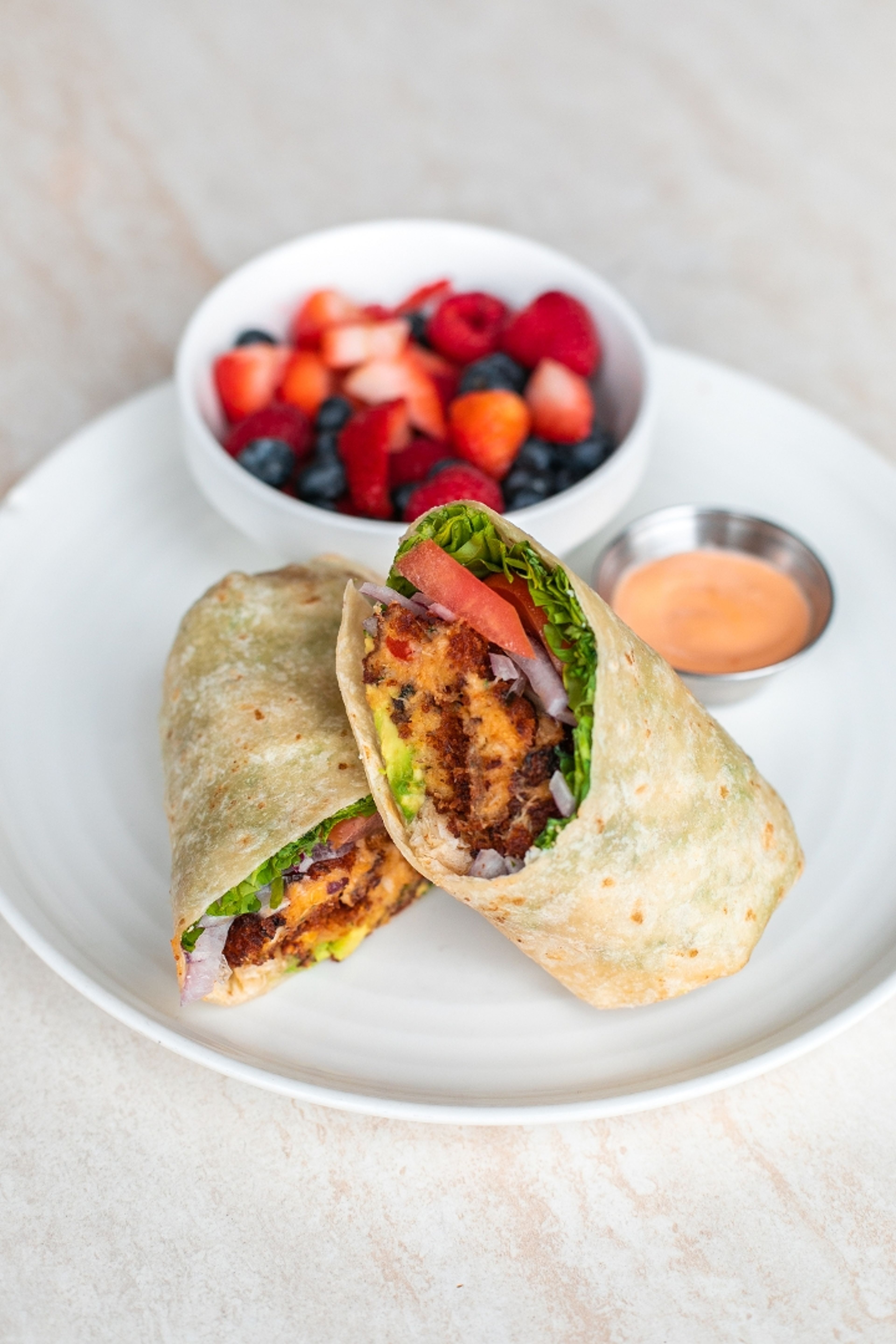 Crab Cake Wrap.