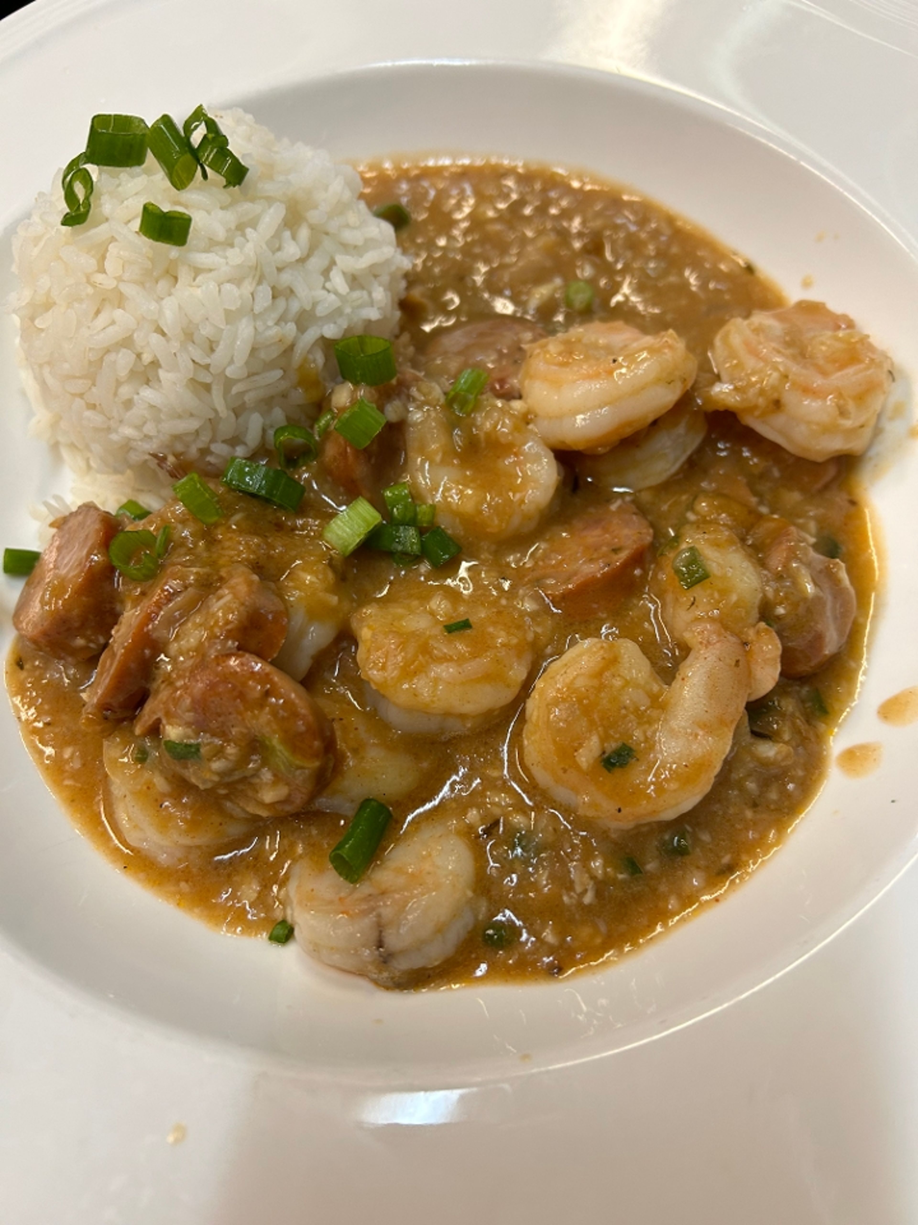 Etouffe Chicken, Shrimp & Andouille.