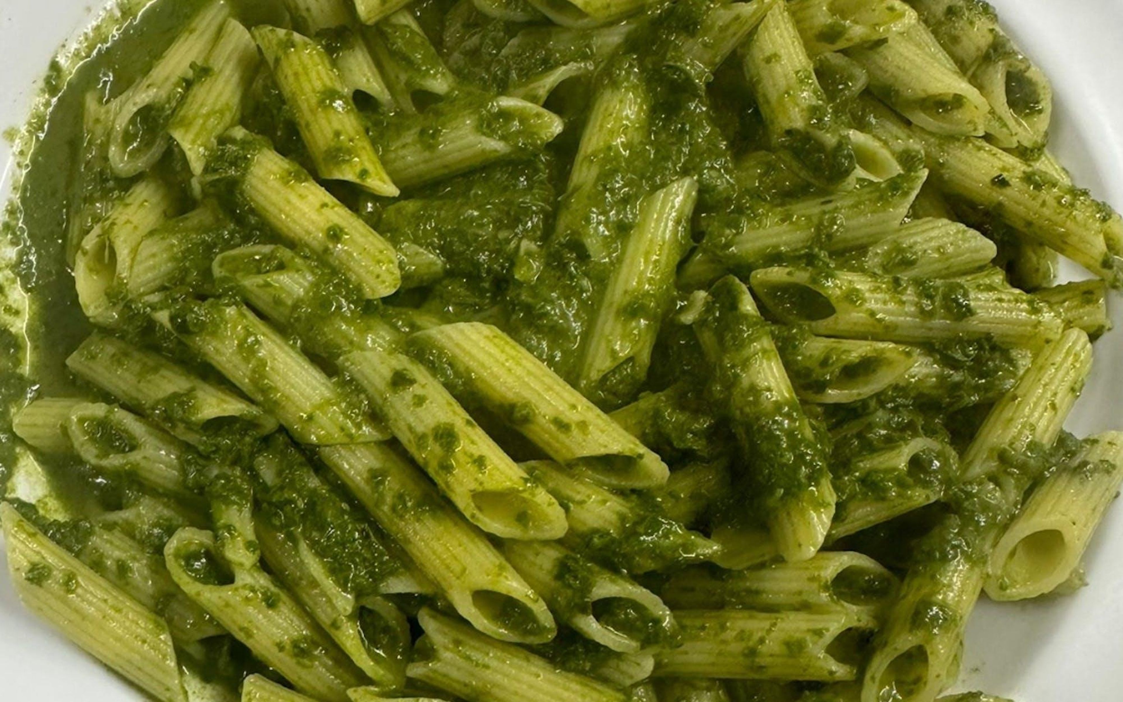 Pasta al pesto Gluten Free.