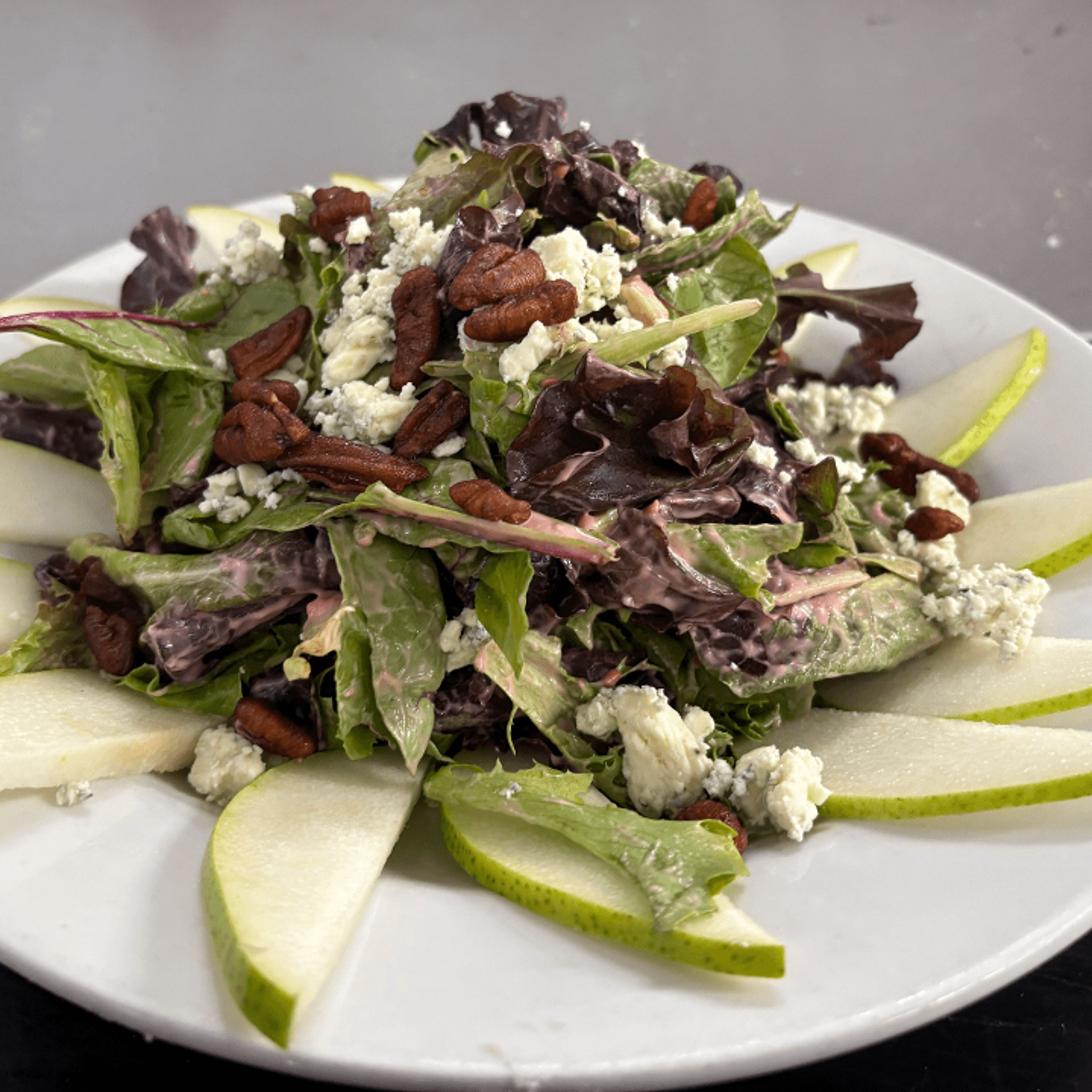 Pear & Gorgonzola Salad.